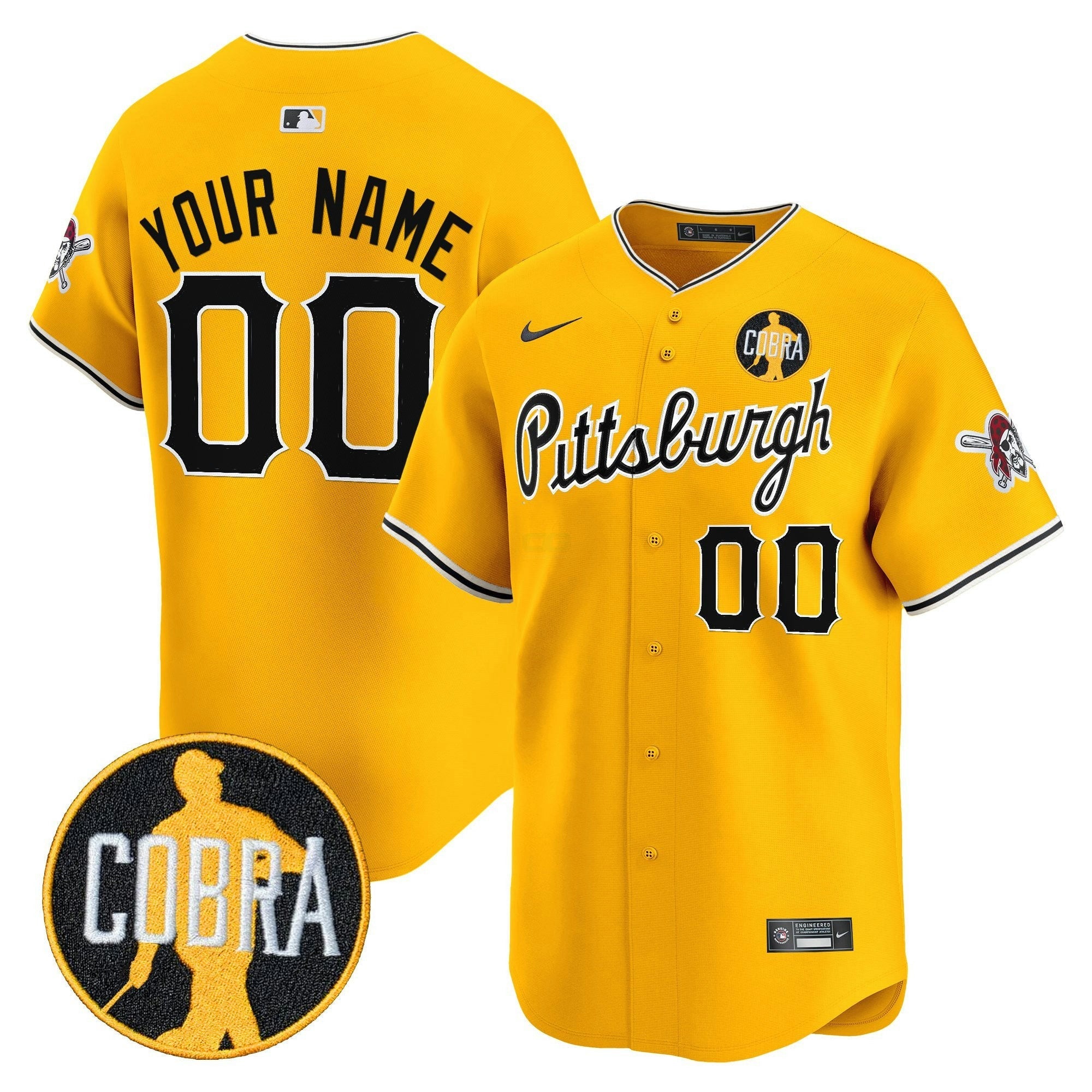 Camisa MLB Pittsburgh ‘Dave Parker Cobra Patch’ Vapor Premier Limited Jersey