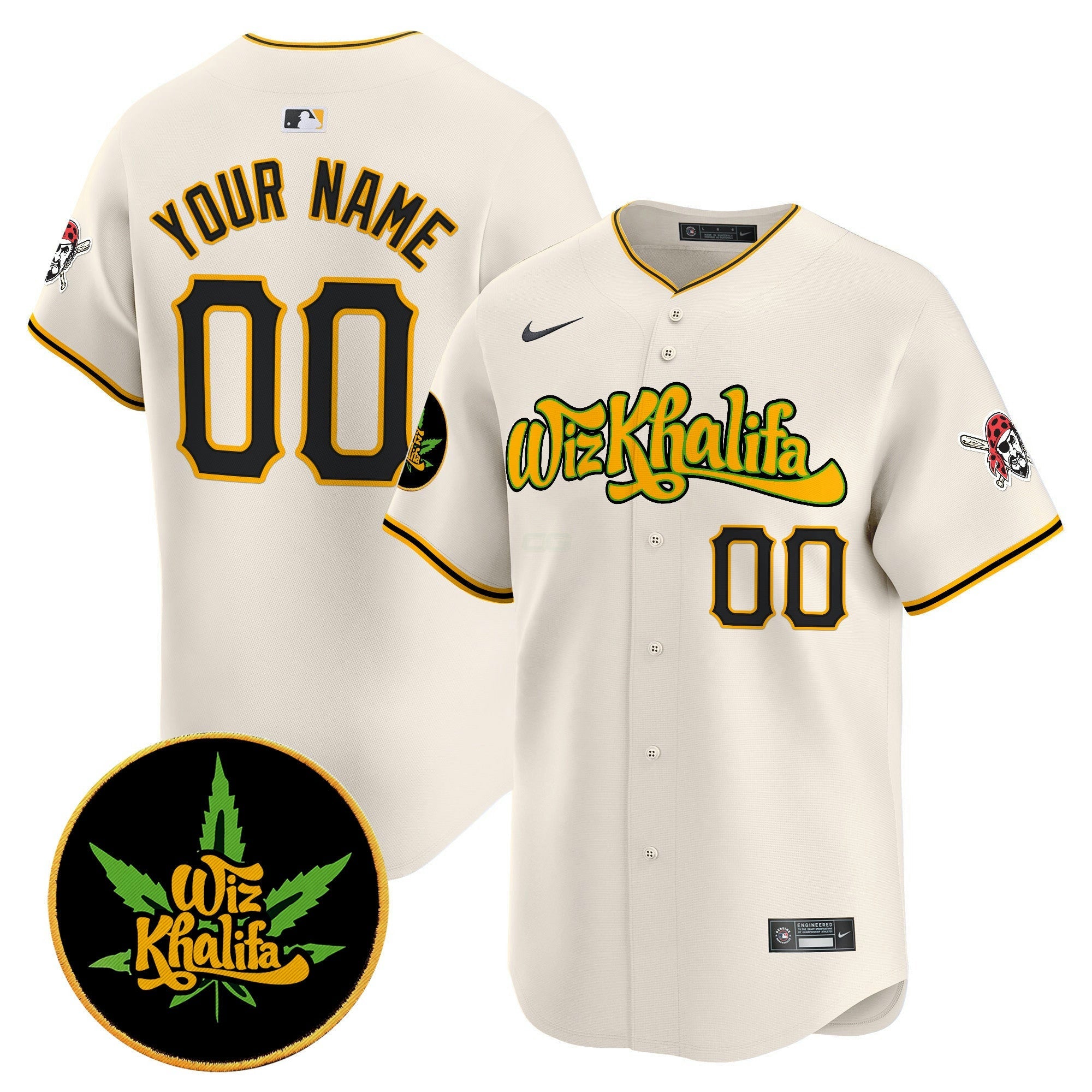 Camisa MLB Pittsburgh Wiz Khalifa Vapor Premier Limited Jersey