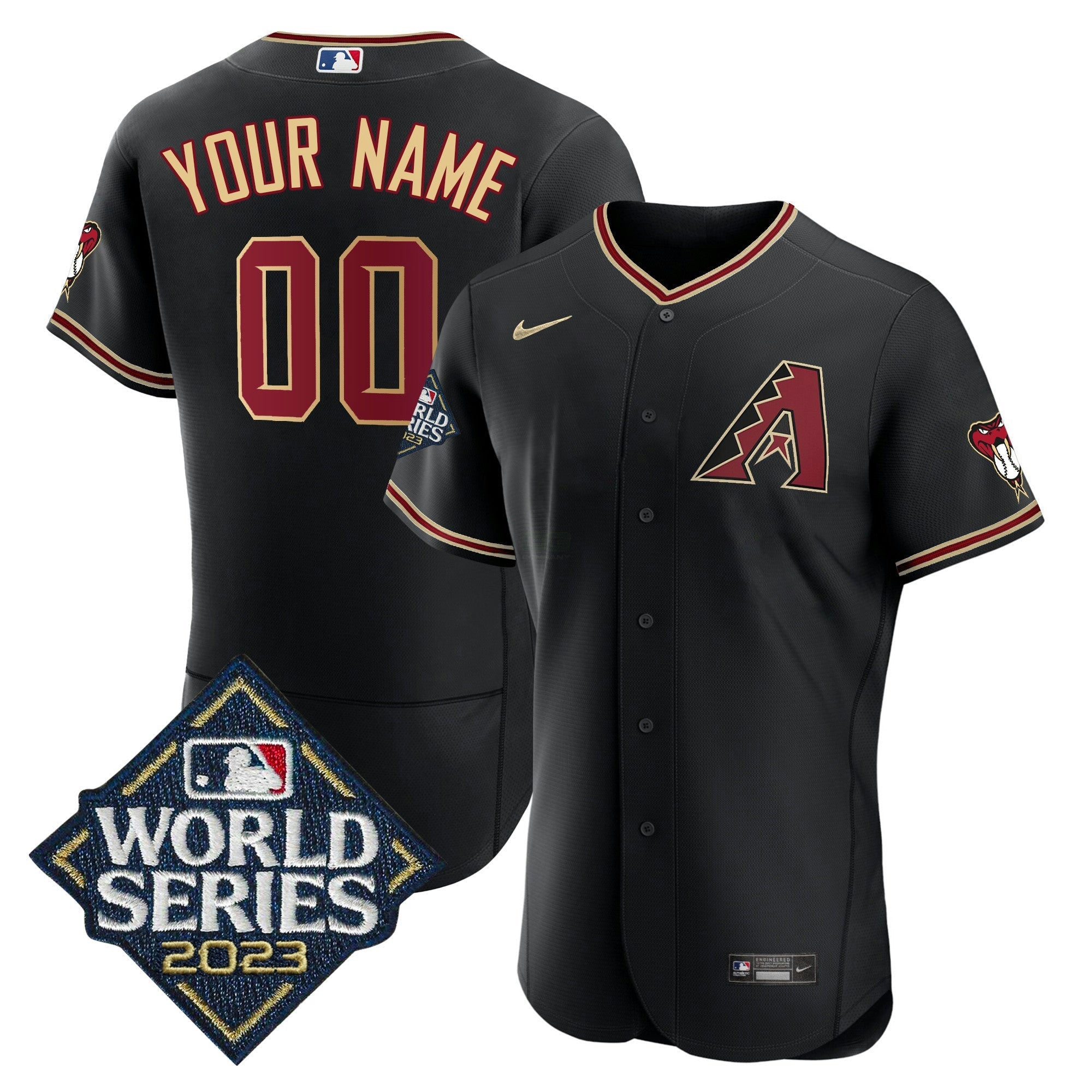 Camisa MLB Preta 2023 World Series Jersey