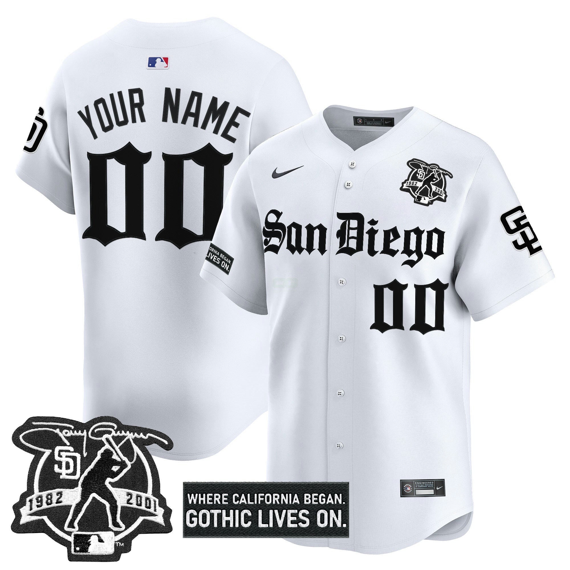 Camisa MLB San Diego ‘Gothic Edition’ Vapor Premier Limited Jersey