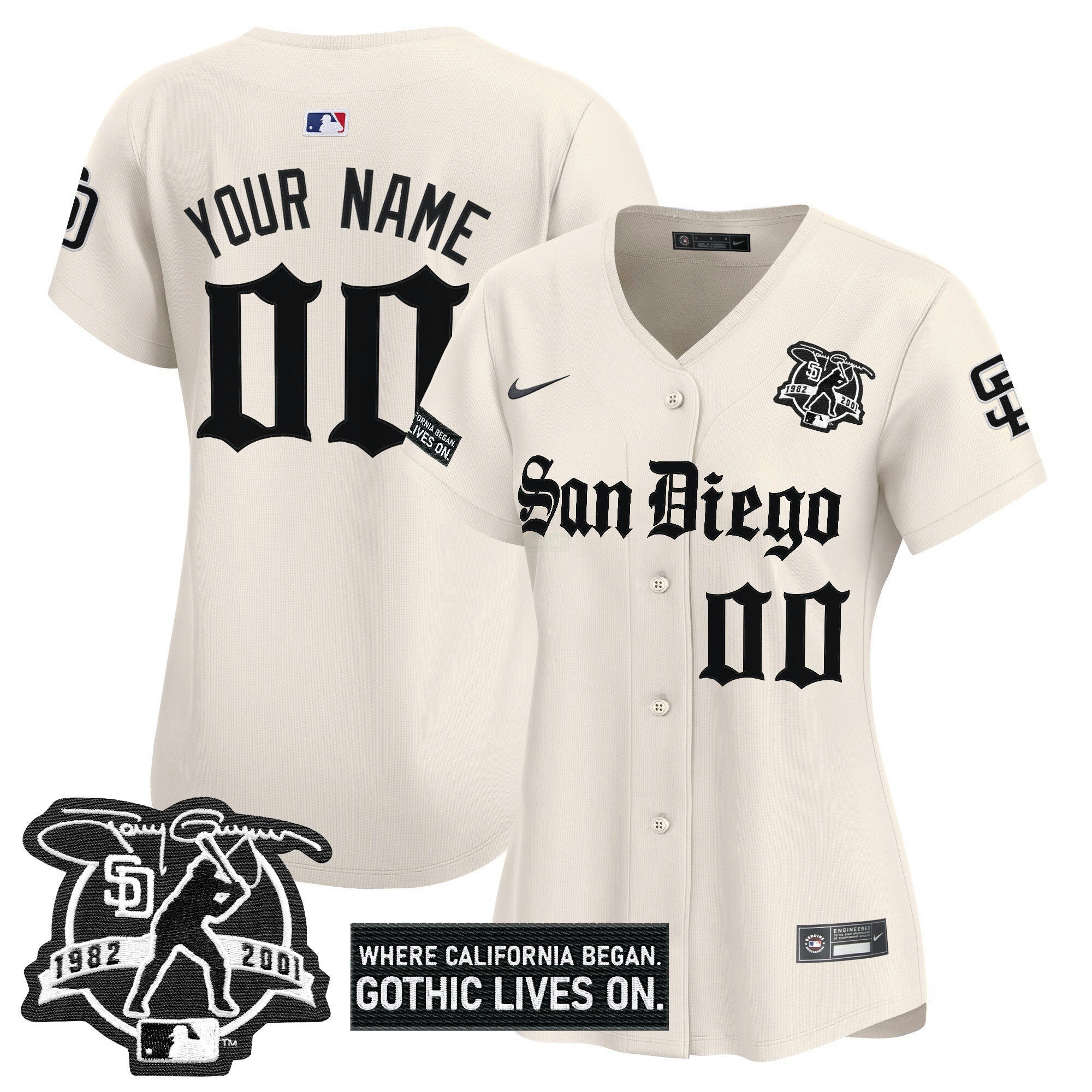 Camisa MLB San Diego ‘Gothic Edition’ Vapor Premier Limited Jersey
