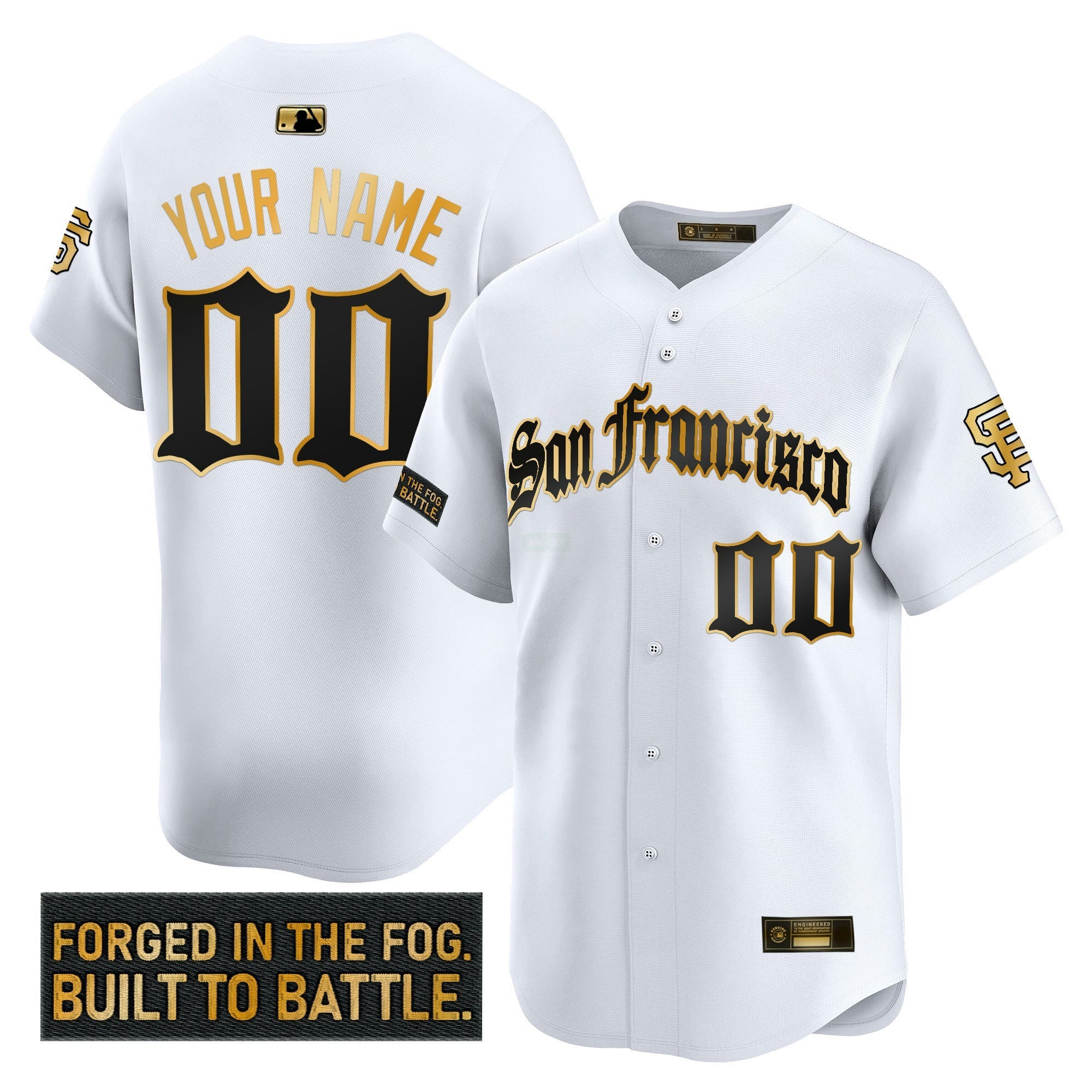 Camisa MLB San Francisco ‘Gothic Fog Edition’ Dourada Vapor Premier Limited Jersey