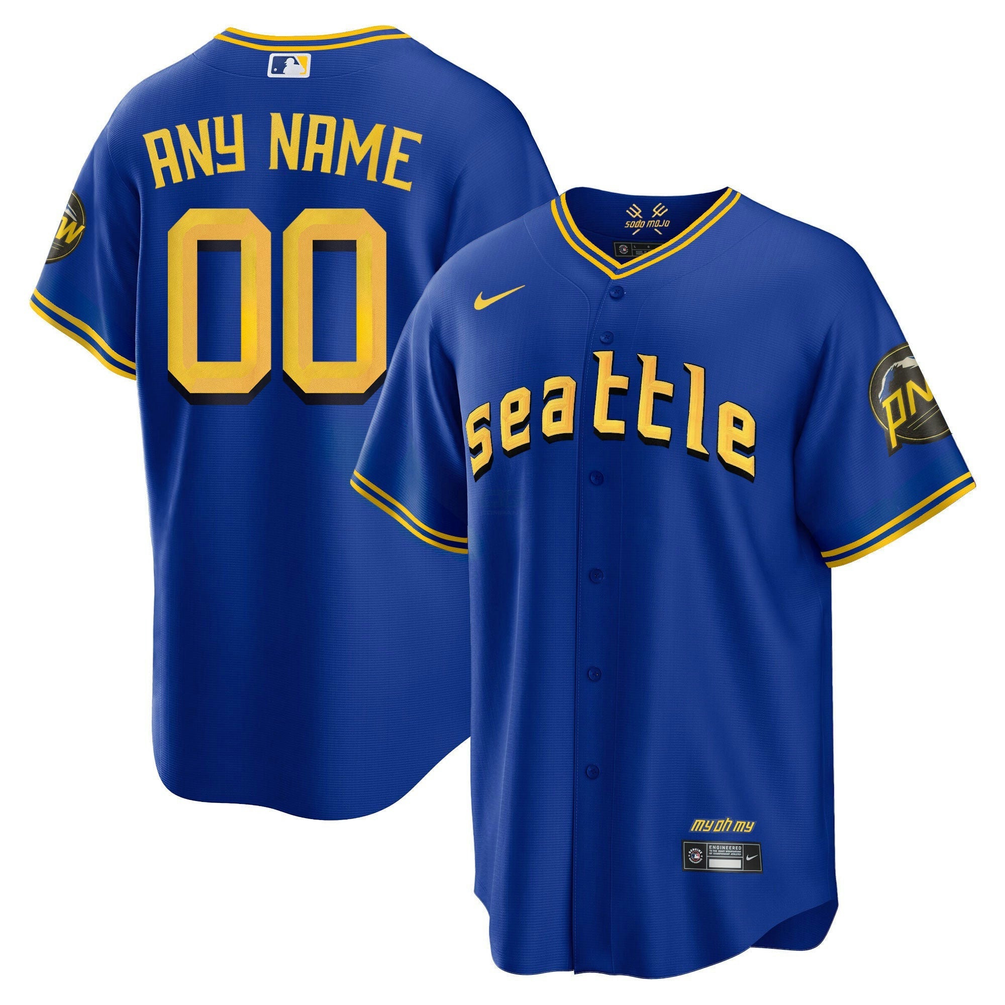 Camisa MLB Seattle 2023 City Connect Dourada Jersey