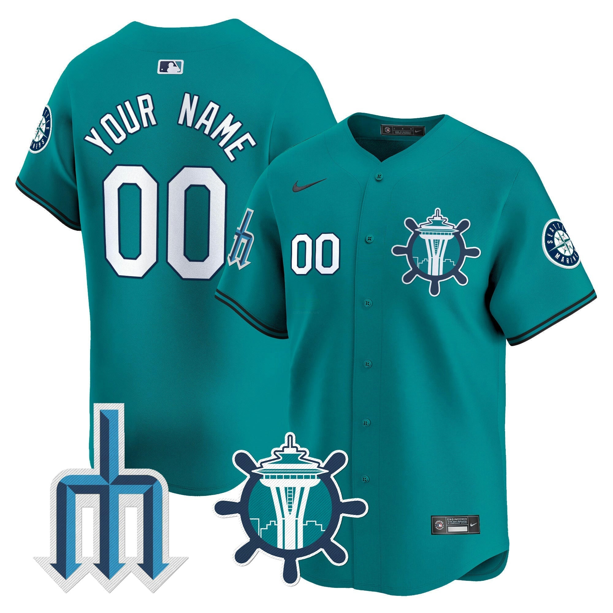 Camisa MLB Seattle Trident Patch Vapor Premier Limited Jersey