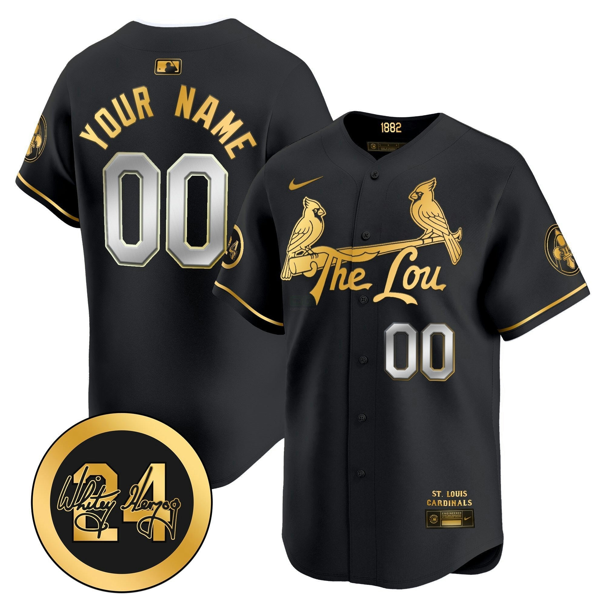 Camisa MLB St. Louis City Connect Whitey Herzog Patch Vapor Premier Limited Jersey
