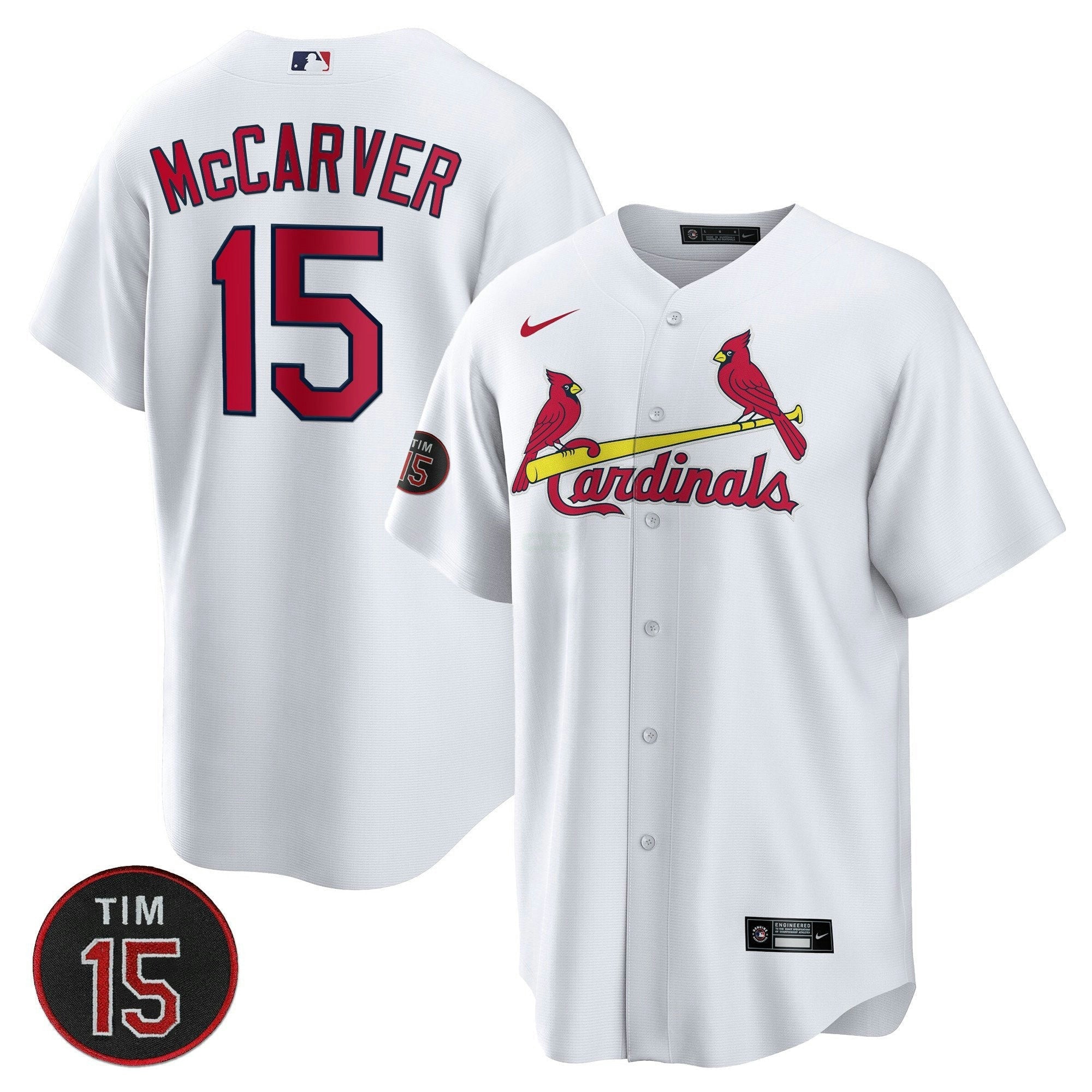 Camisa MLB St. Louis Tim McCarver Patch Cool Base Jersey