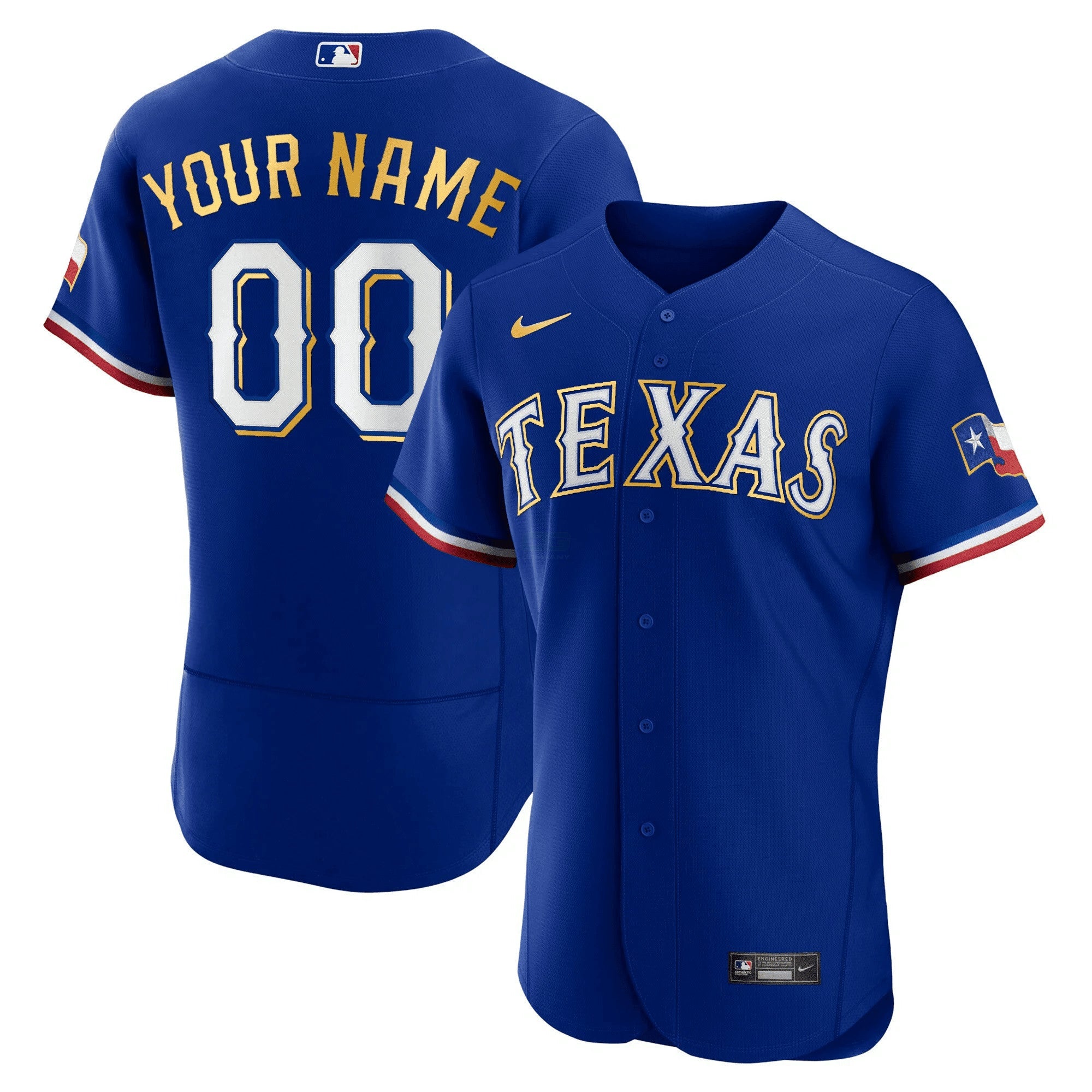 Camisa MLB Texas 2023 Dourada Trim Jersey