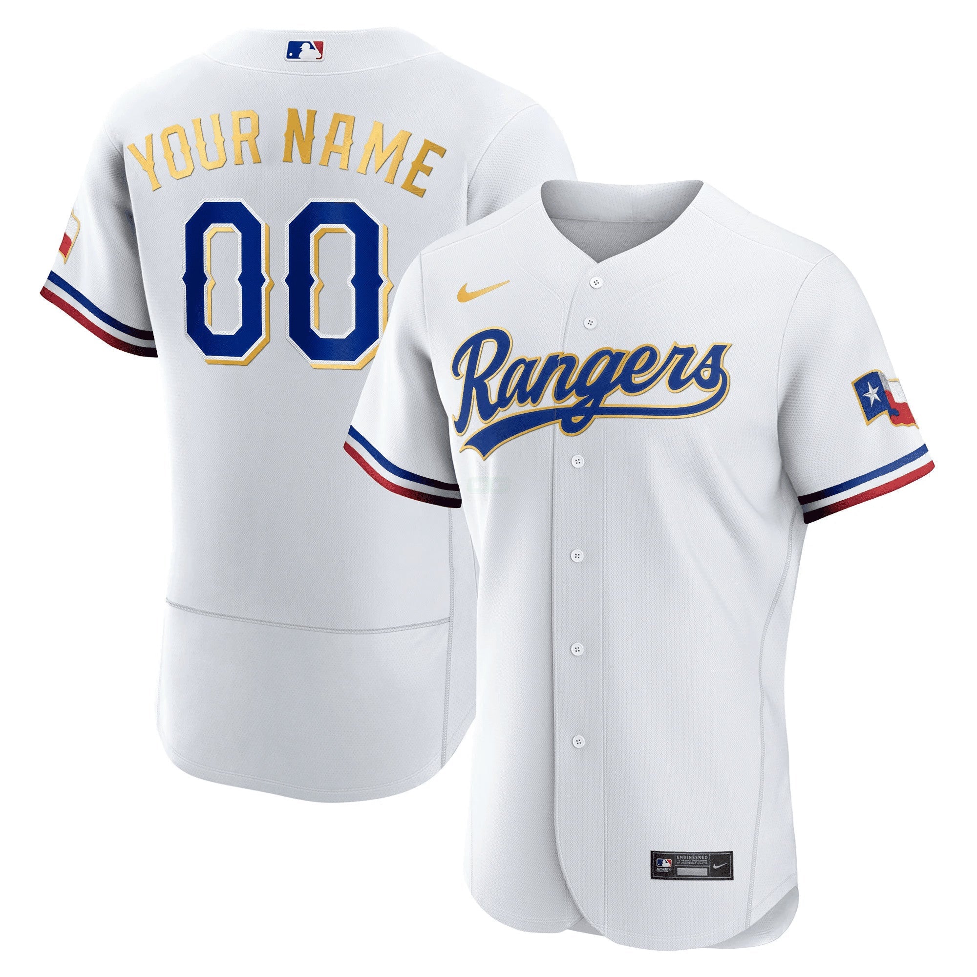 Camisa MLB Texas 2023 Dourada Trim Jersey
