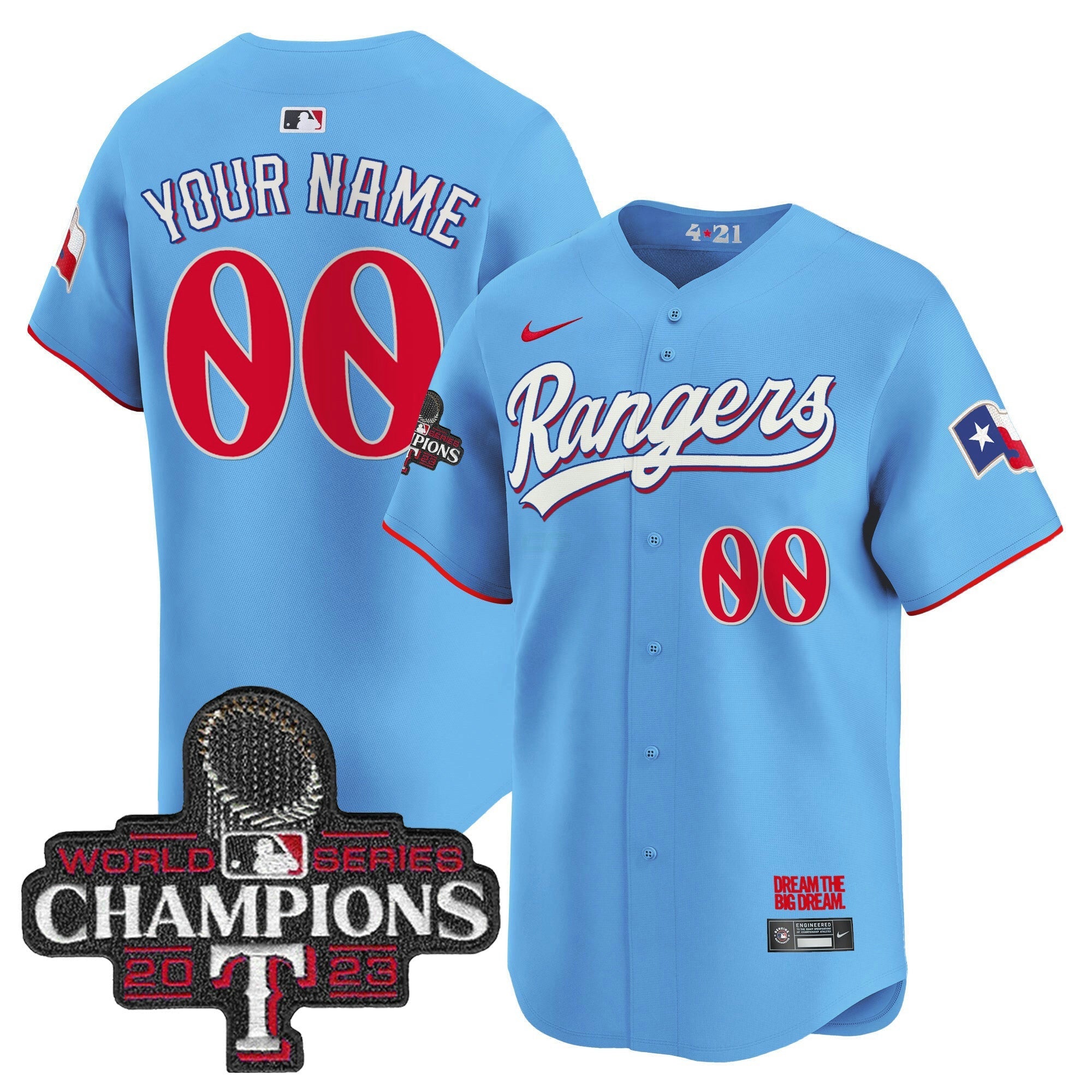Camisa MLB Texas 2023 World Series Champions City Connect Vapor Premier Limited Jersey