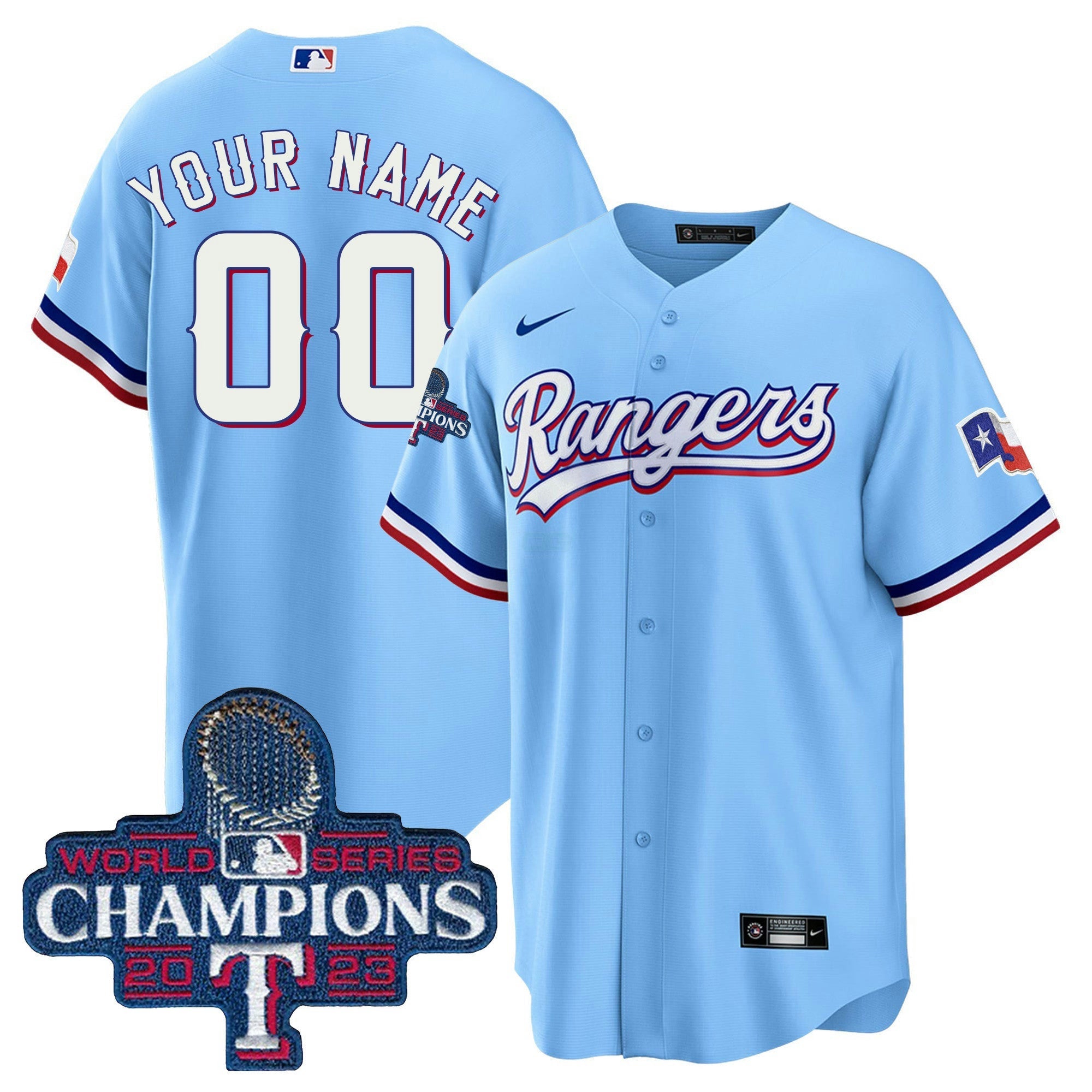 Camisa MLB Texas 2023 World Series Champions Cool Base Jersey
