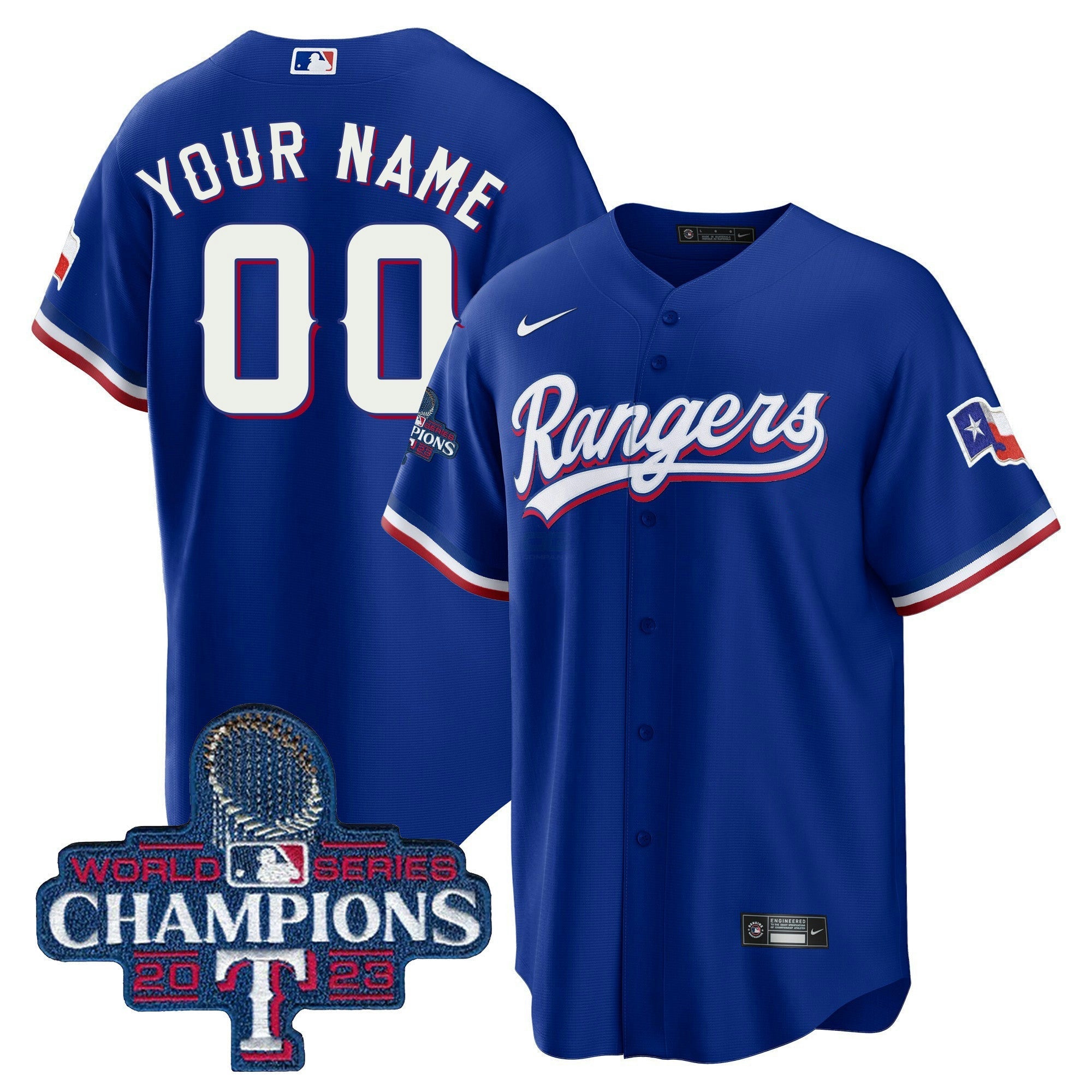 Camisa MLB Texas 2023 World Series Champions Cool Base Jersey V3