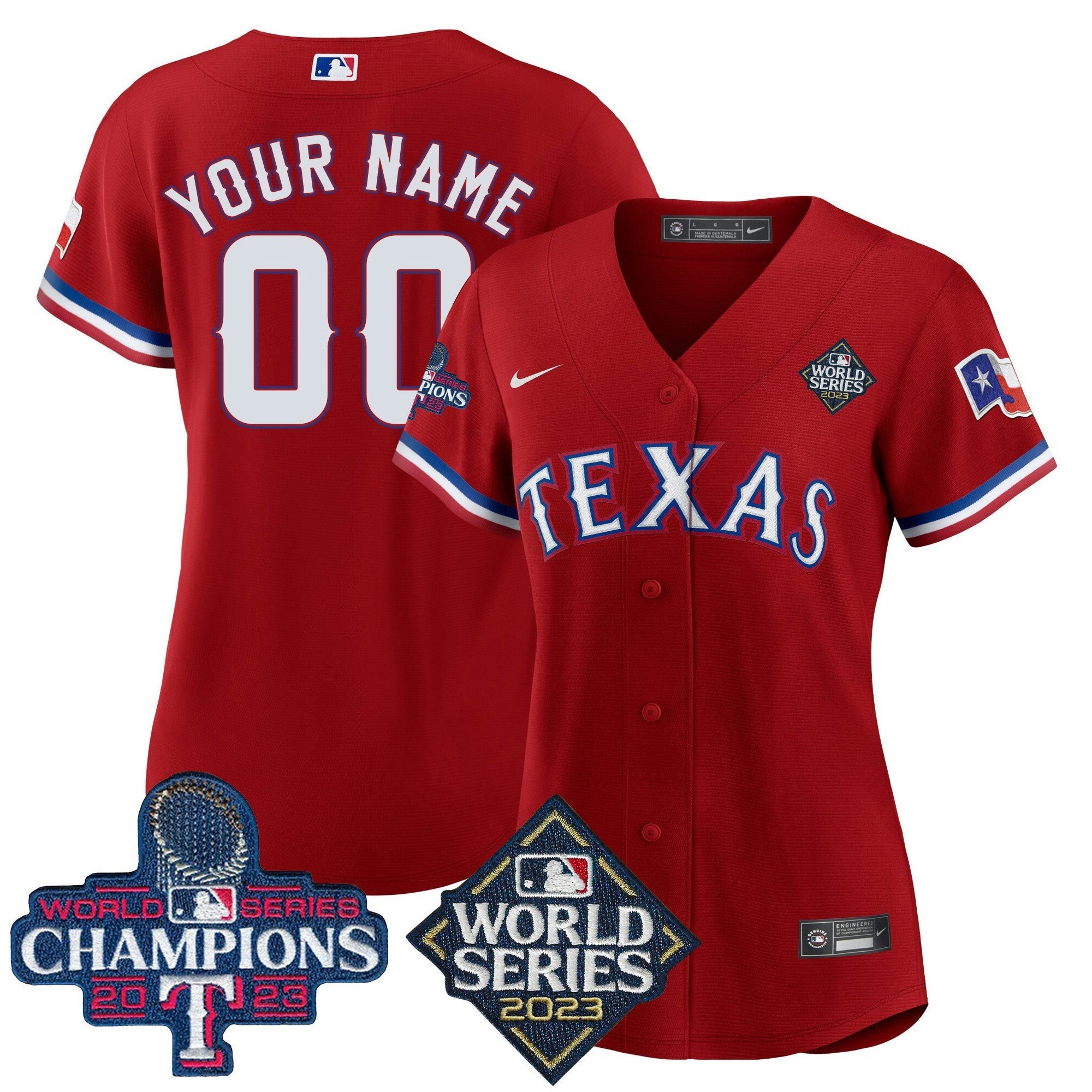 Camisa MLB Texas 2023 World Series Champions Cool Base Jersey V4