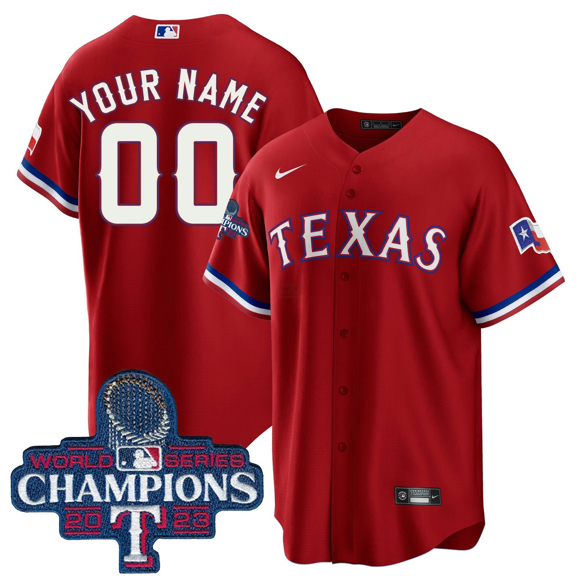 Camisa MLB Texas 2023 World Series Champions Cool Base Jersey