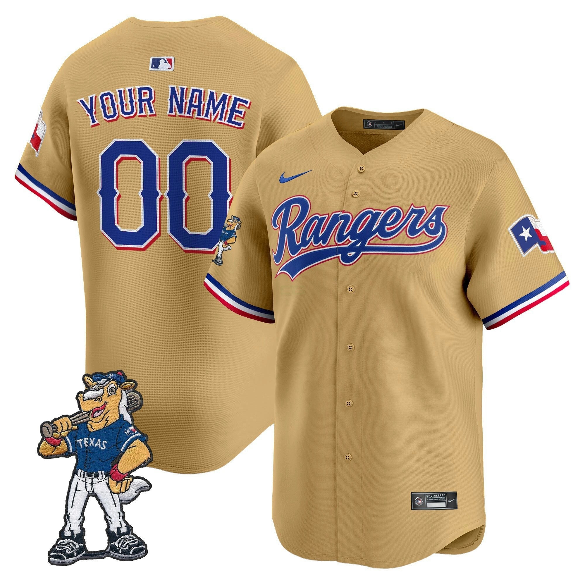 Camisa MLB Texas – Captain Patch Vapor Premier Limited Jersey - Custom