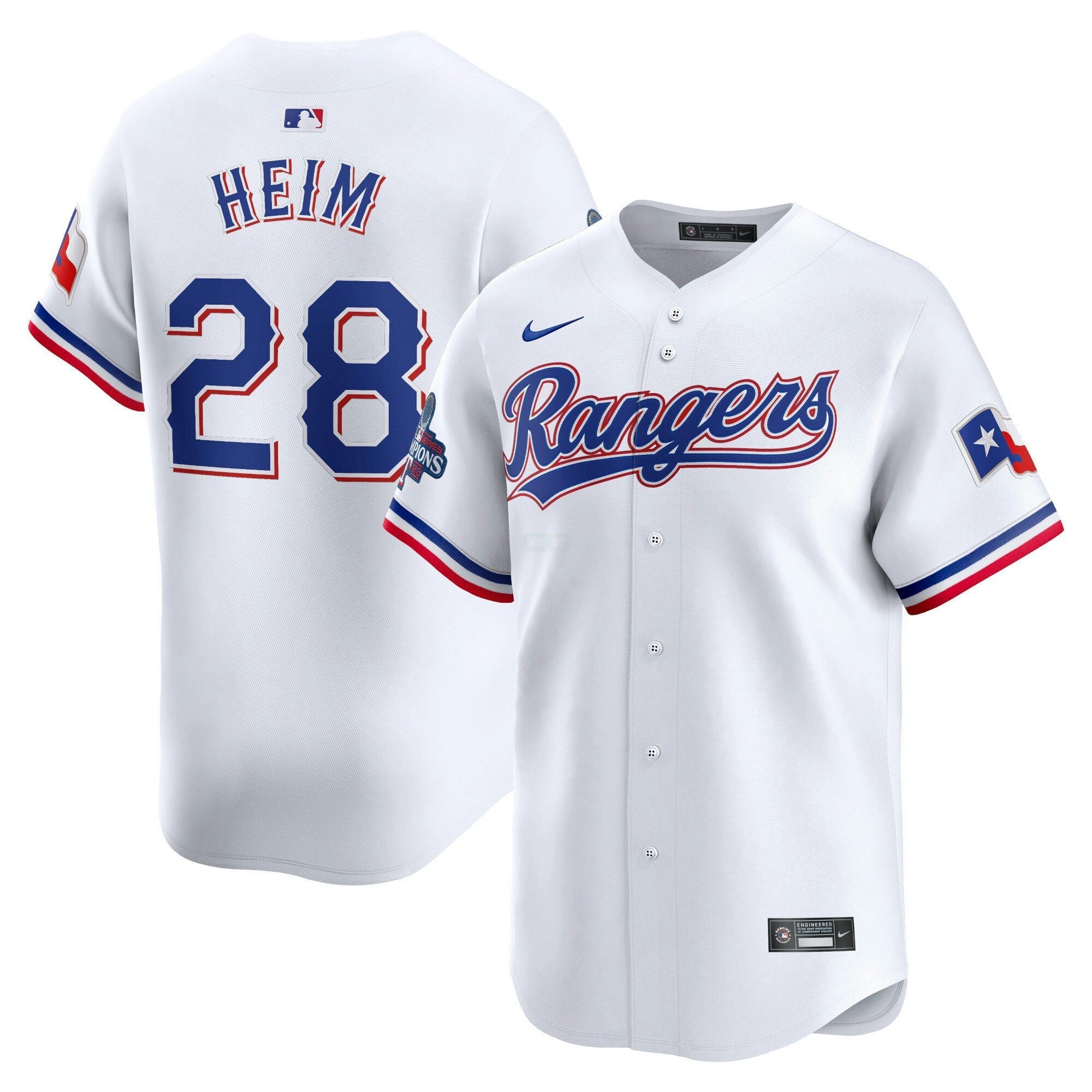 Camisa MLB Texas Home 2023 World Series Champions Limited Jersey – Branca