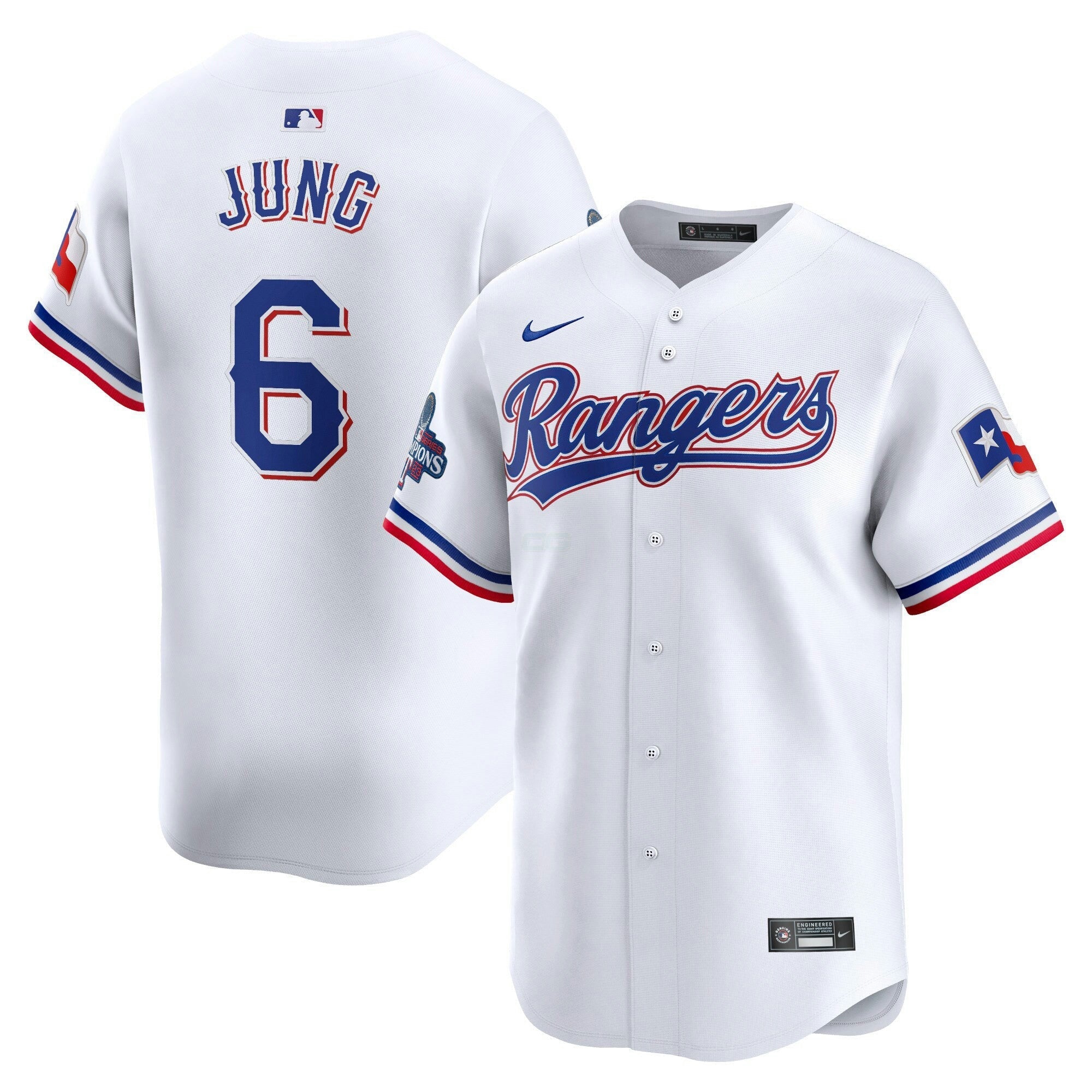 Camisa MLB Texas Home 2023 World Series Champions Limited Jersey – Branca