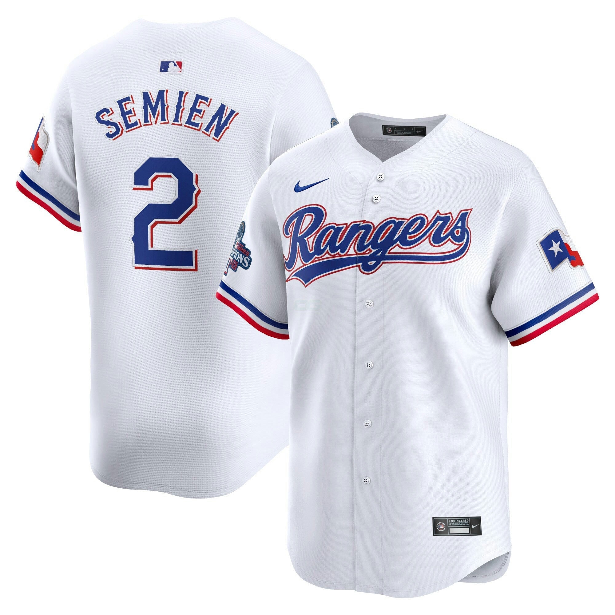 Camisa MLB Texas Home 2023 World Series Champions Limited Jersey – Branca