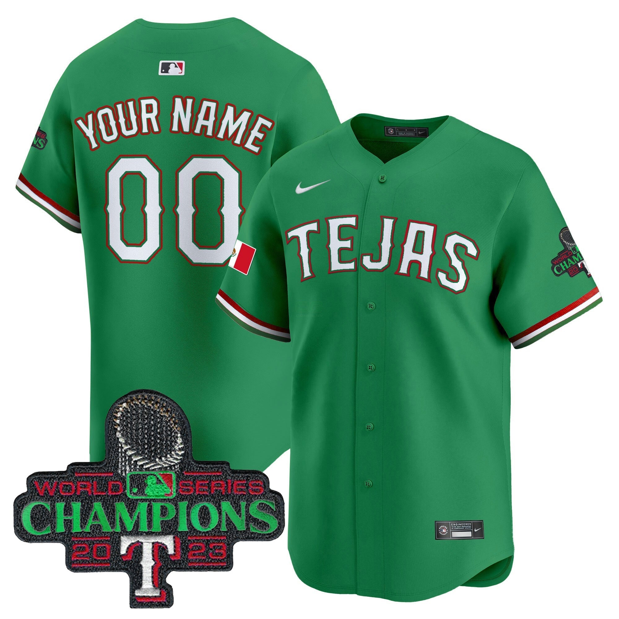 Camisa MLB Texas Mexico Champions Patch Vapor Premier Limited Jersey
