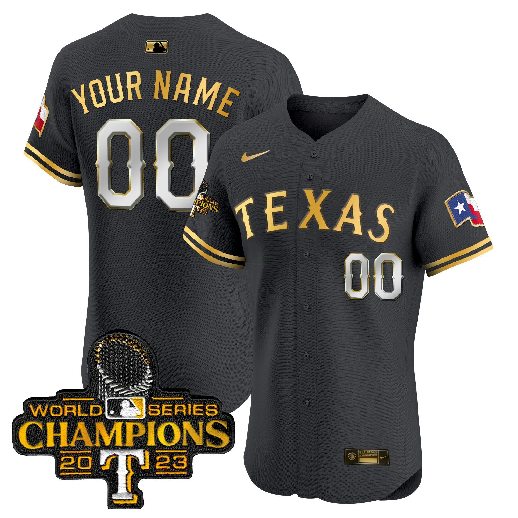 Camisa MLB Texas World Series Champions Vapor Premier Elite Jersey