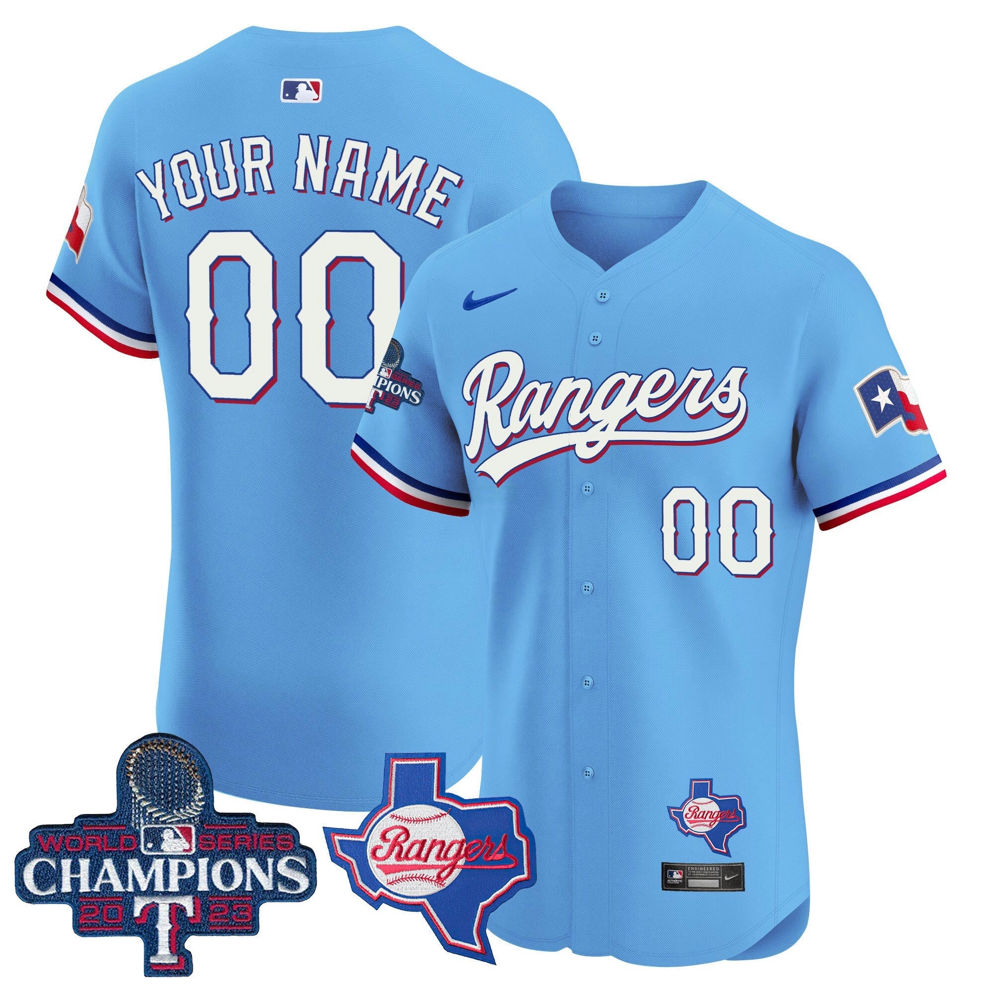 Camisa MLB Texas World Series Champions Vapor Premier Elite Jersey V2