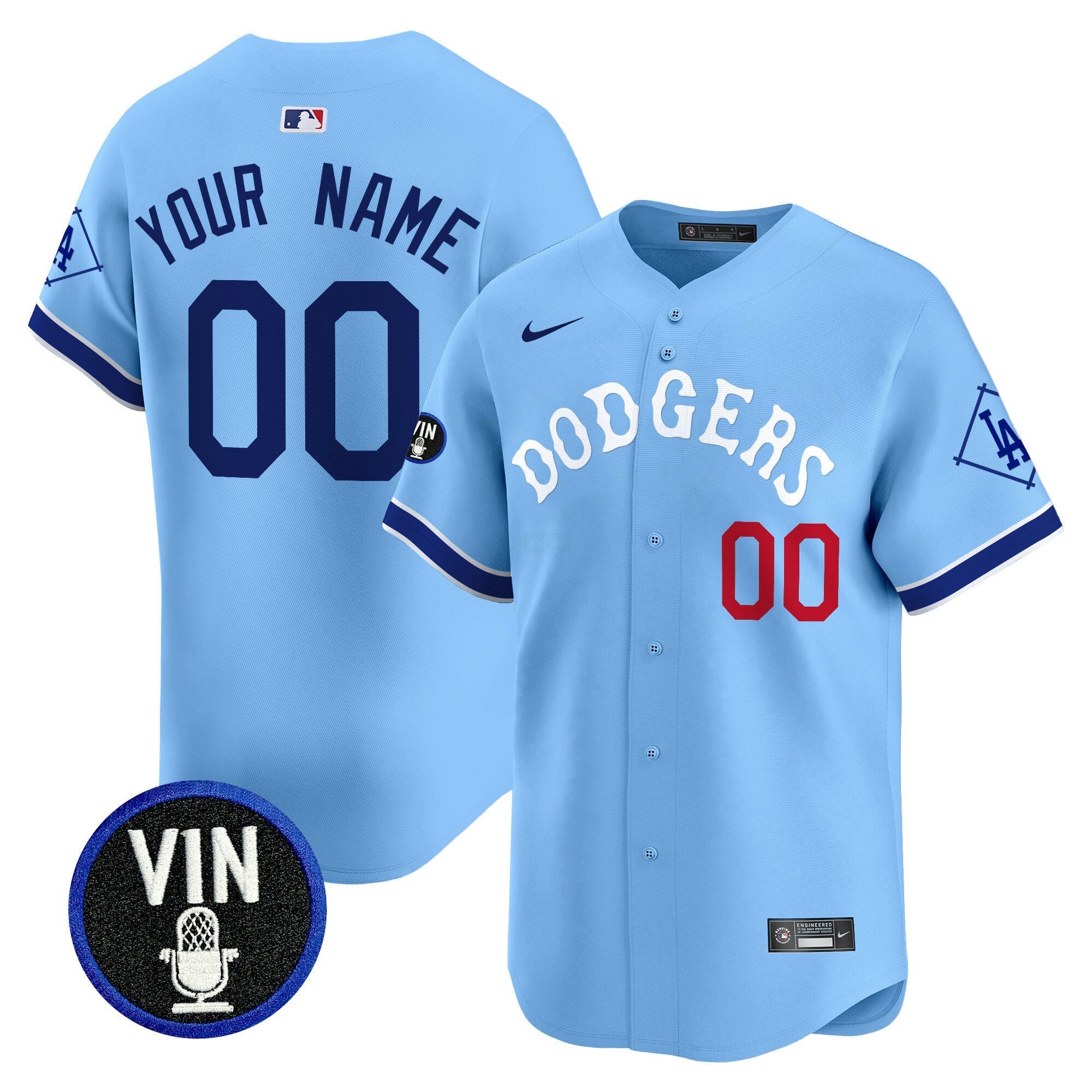 Camisa MLB Tribute Vin Scully Patch Vapor Premier Limited Jersey
