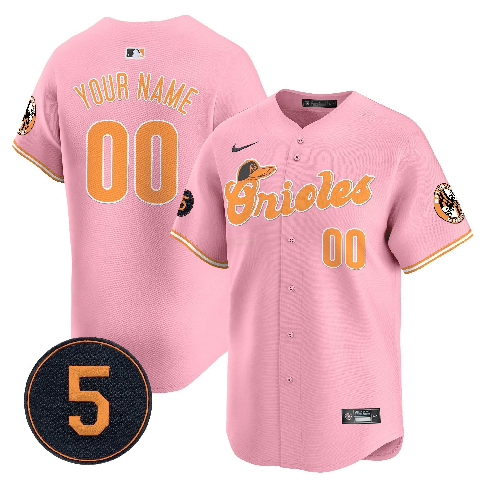 Camisa MLB Unisex Baltimore Pastel Style Robinson Patch Vapor Premier Limited Jersey