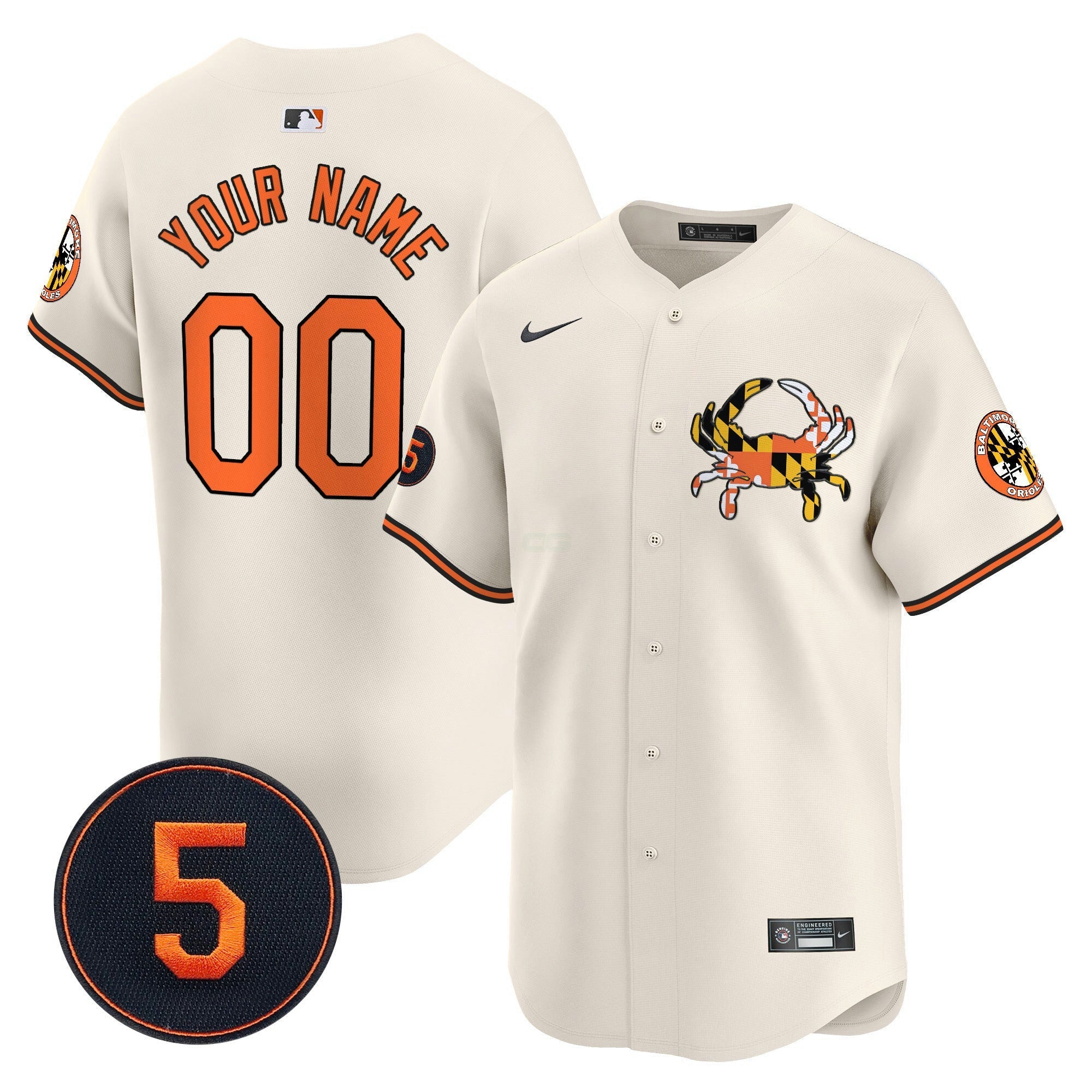 Camisa MLB Unisex Baltimore Robinson Patch Vapor Premier Limited Jersey V3