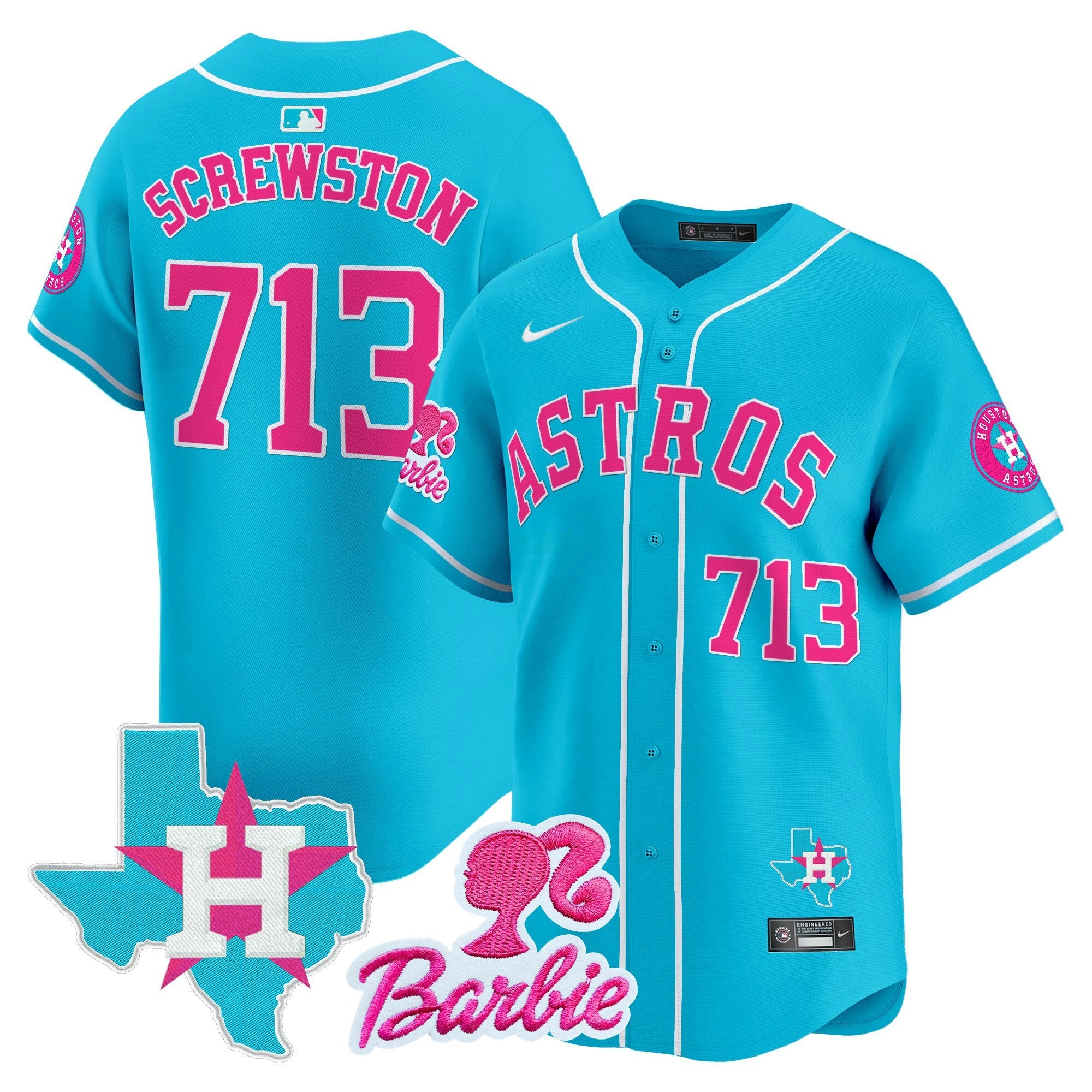 Camisa MLB Unisex Barbie Patch Vapor Premier Limited Jersey