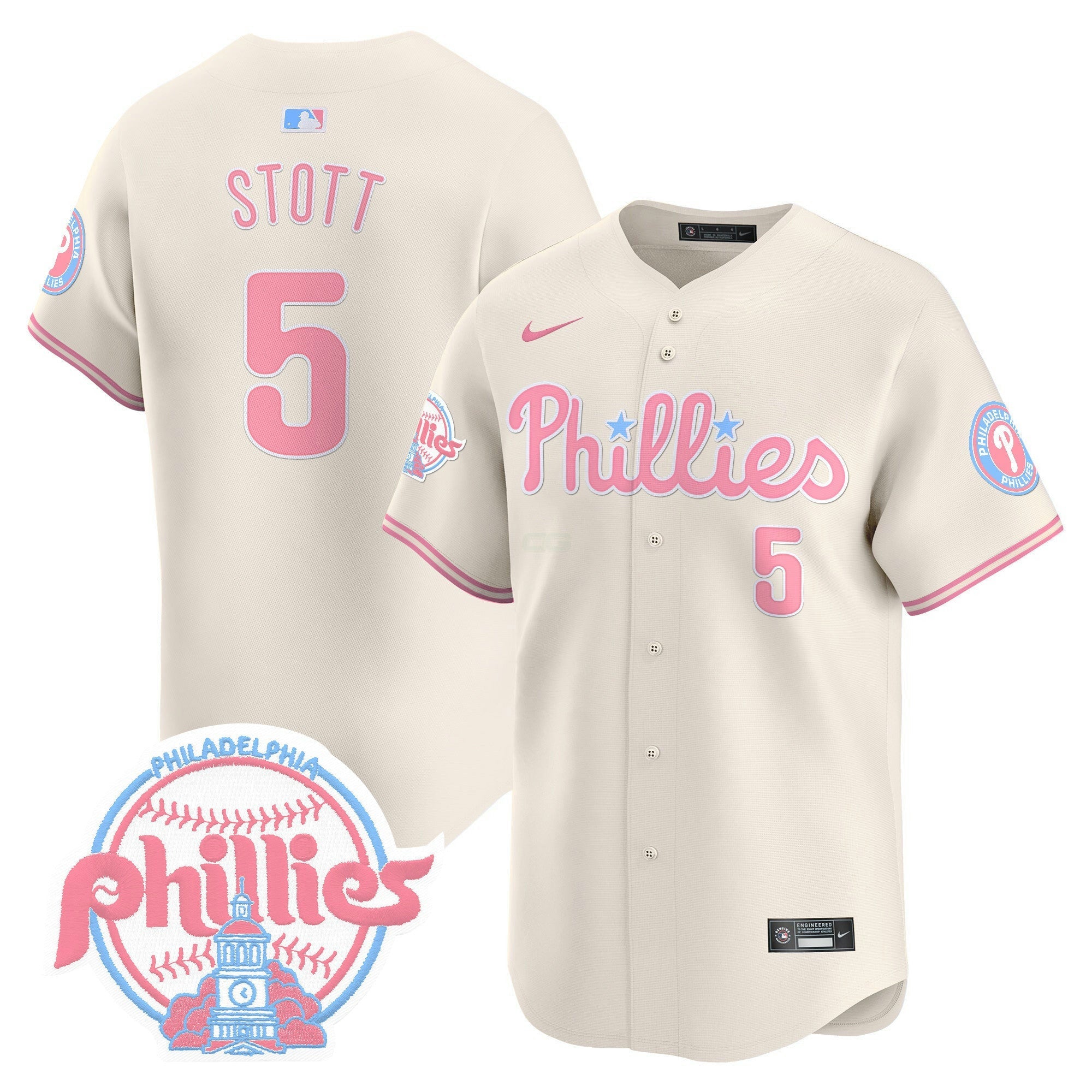 Camisa MLB Unisex Bubblegum Pink Vapor Premier Limited Jersey V2