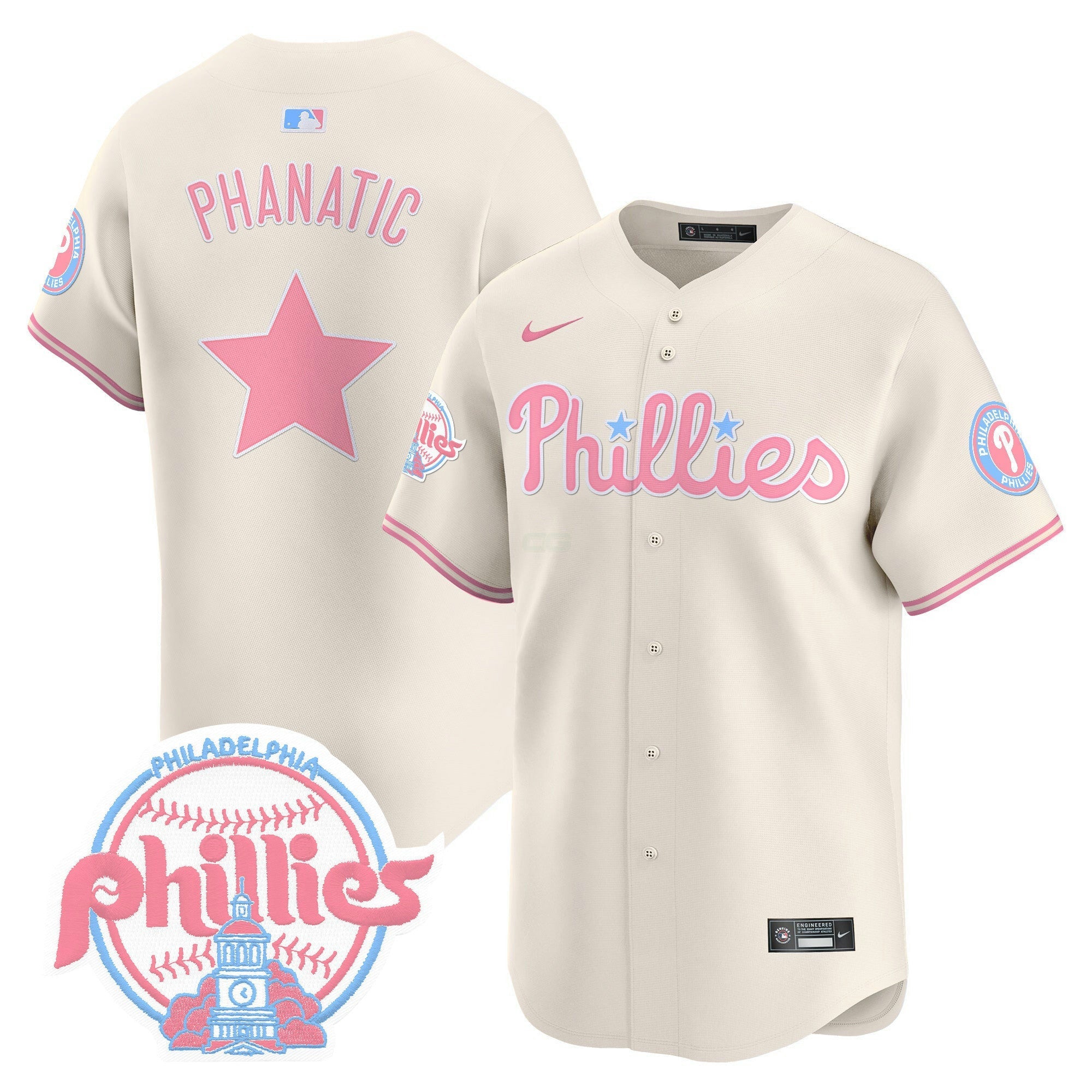 Camisa MLB Unisex Bubblegum Pink Vapor Premier Limited Jersey V2
