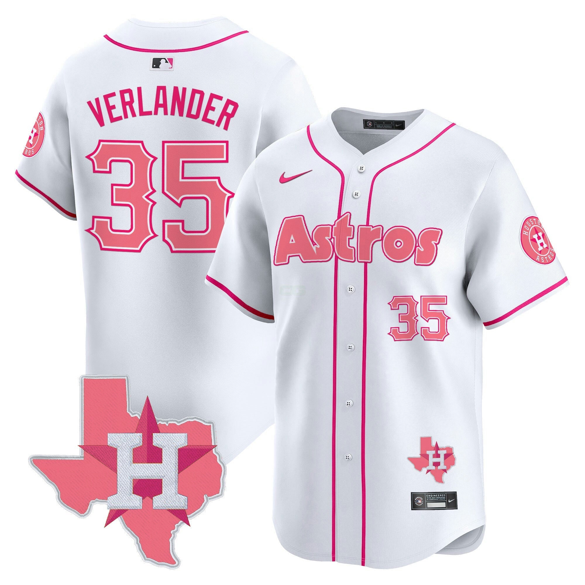 Camisa MLB Unisex Bubblegum Pink Vapor Premier Limited Jersey V3