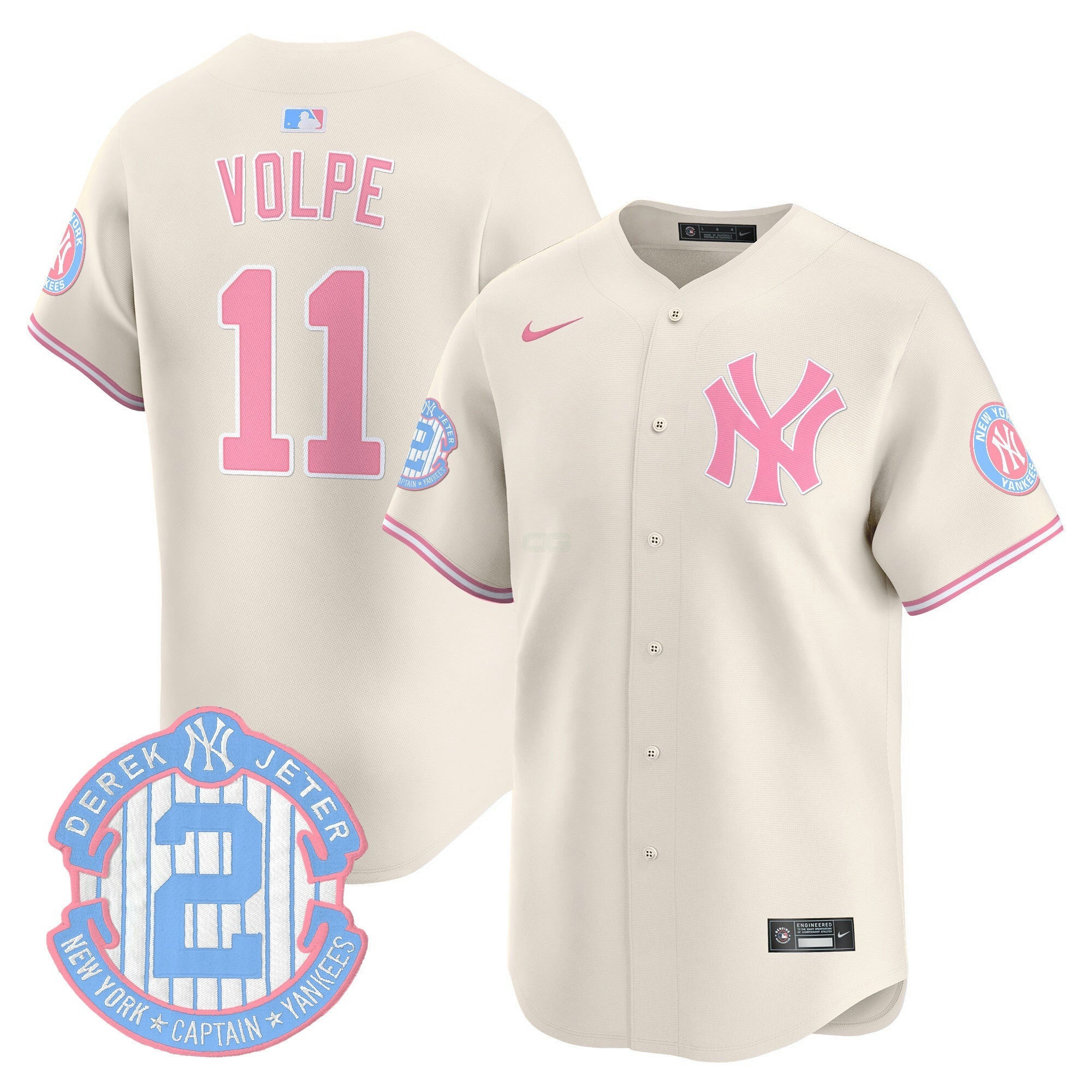Camisa MLB Unisex New York Bubblegum Pink Vapor Premier Limited Jersey