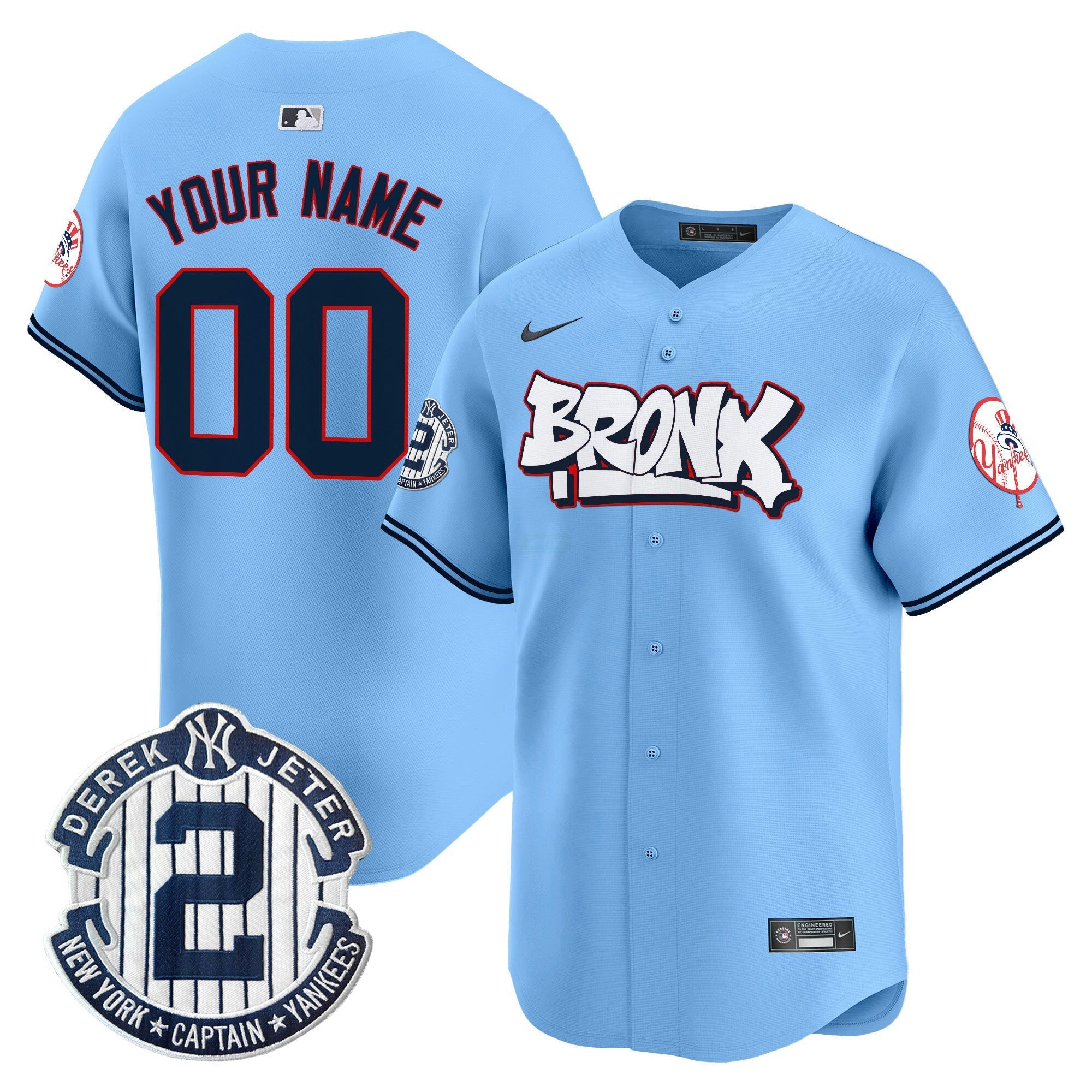 Camisa MLB Unisex New York The Bronx Graffiti Vapor Premier Limited Jersey V4