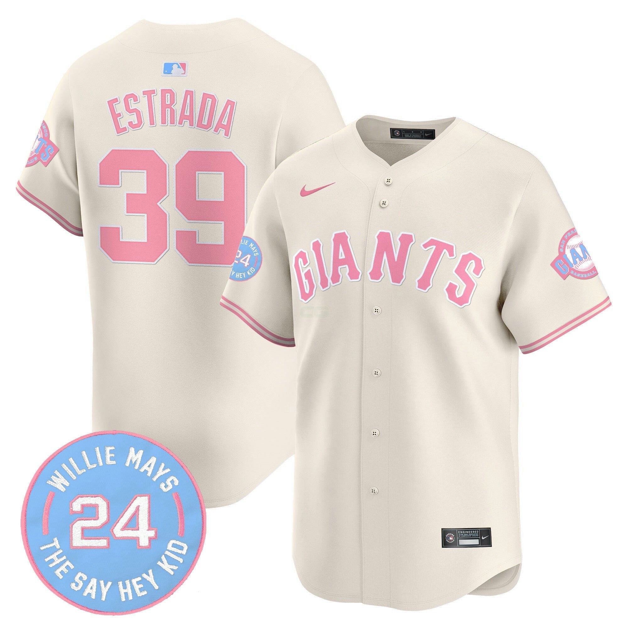 Camisa MLB Unisex San Francisco Bubblegum Pink Vapor Premier Limited Jersey