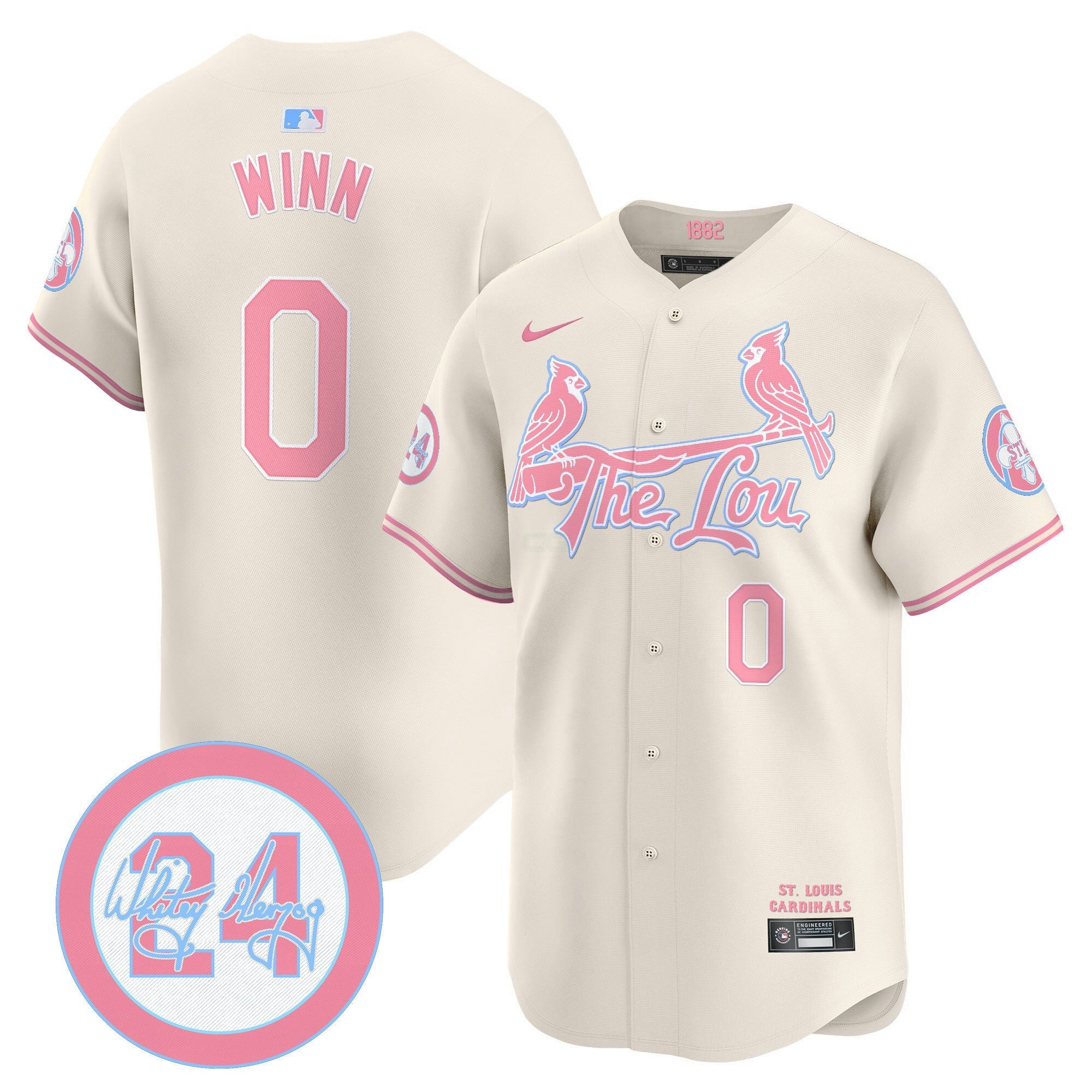 Camisa MLB Unisex St. Louis Bubblegum Pink Vapor Premier Limited Jersey