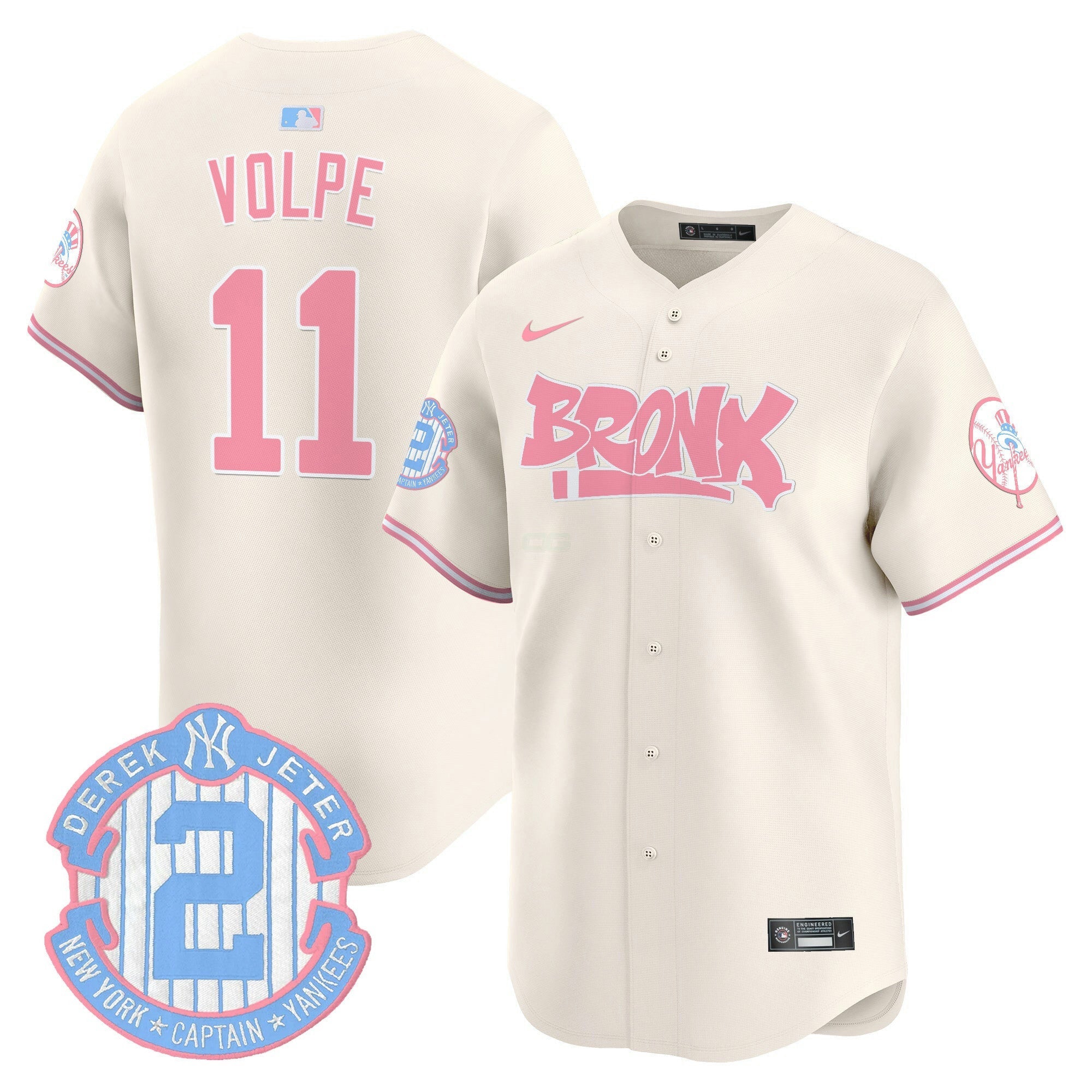 Camisa MLB Unisex The Bronx Graffiti Bubblegum Pink Vapor Premier Limited Jersey