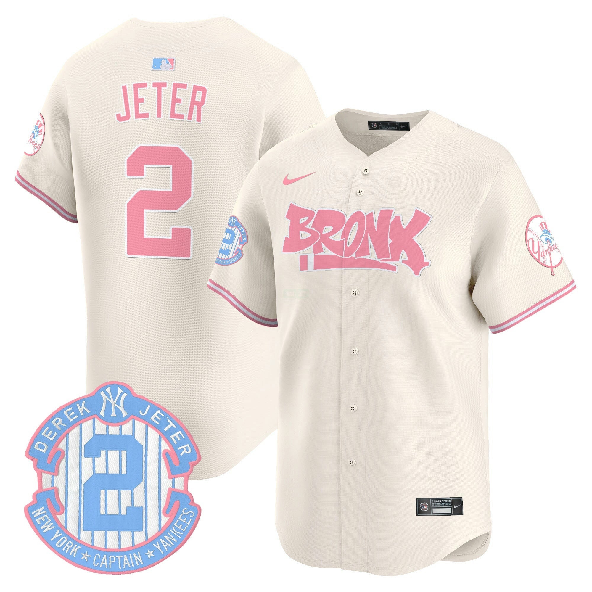 Camisa MLB Unisex The Bronx Graffiti Bubblegum Pink Vapor Premier Limited Jersey