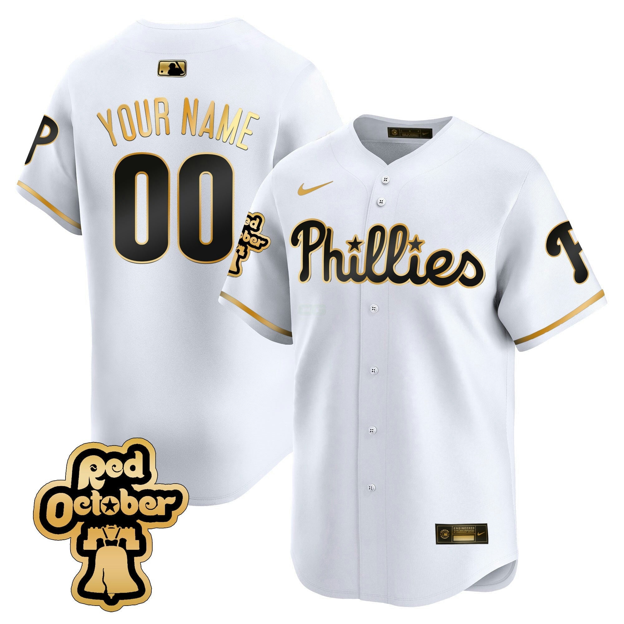 Camisa MLB Vermelha Octorber Patch Vapor Premier Limited Jersey