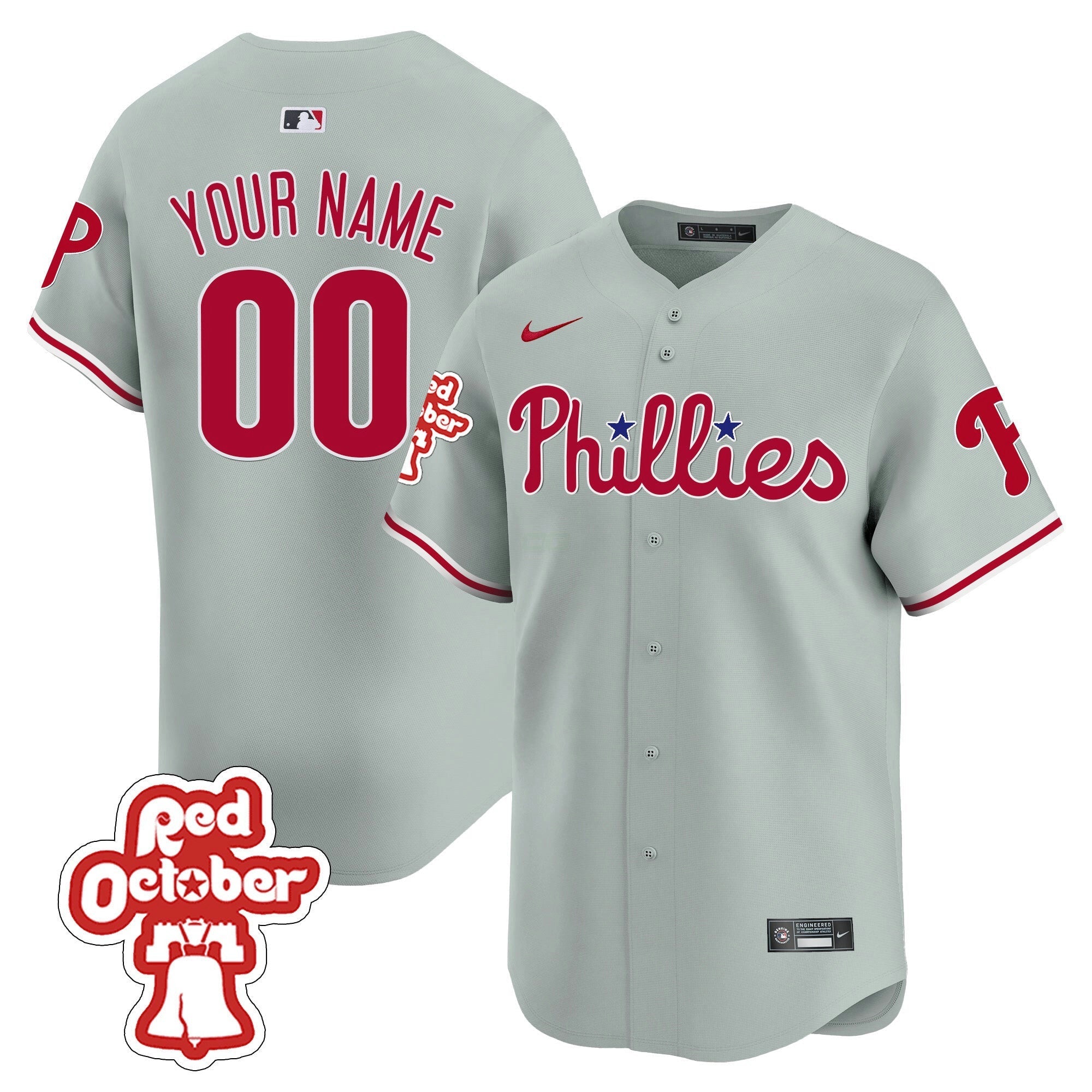 Camisa MLB Vermelha Octorber Patch Vapor Premier Limited Jersey