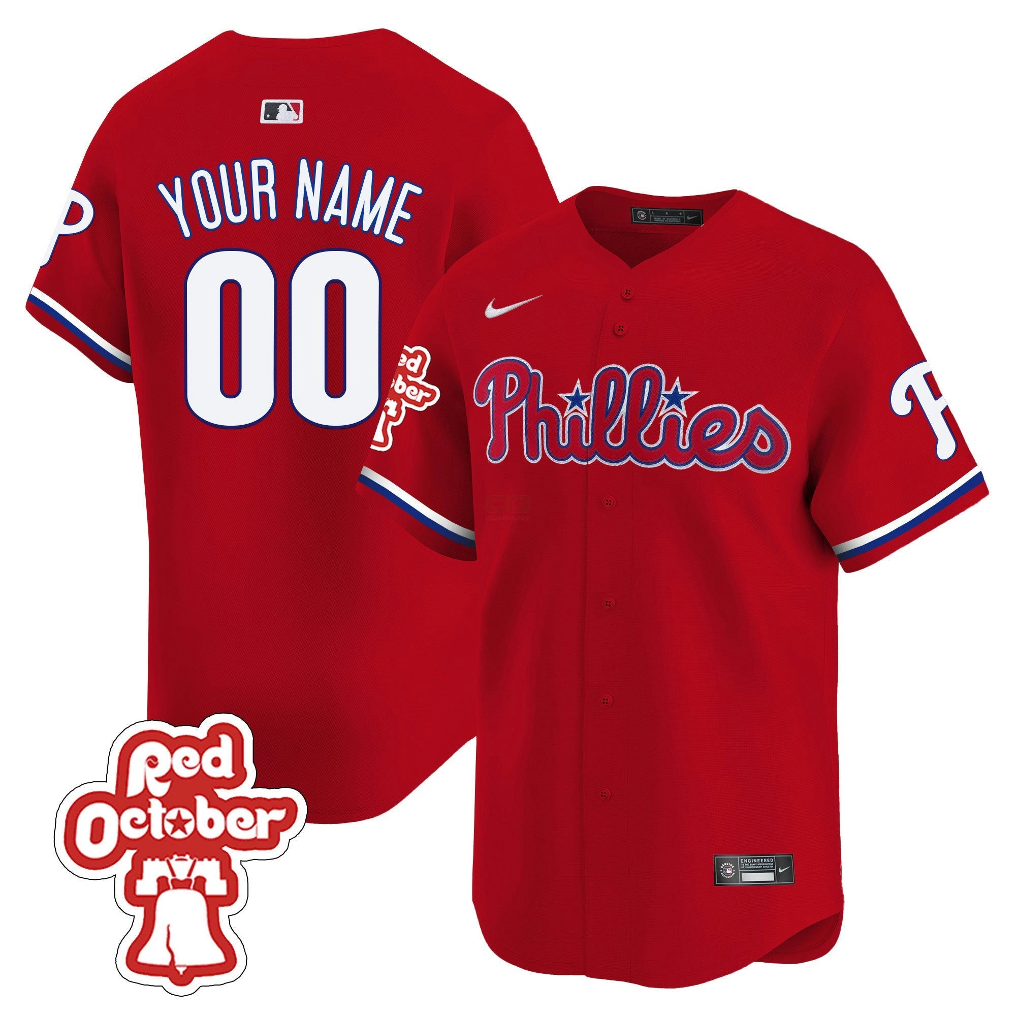 Camisa MLB Vermelha Octorber Patch Vapor Premier Limited Jersey