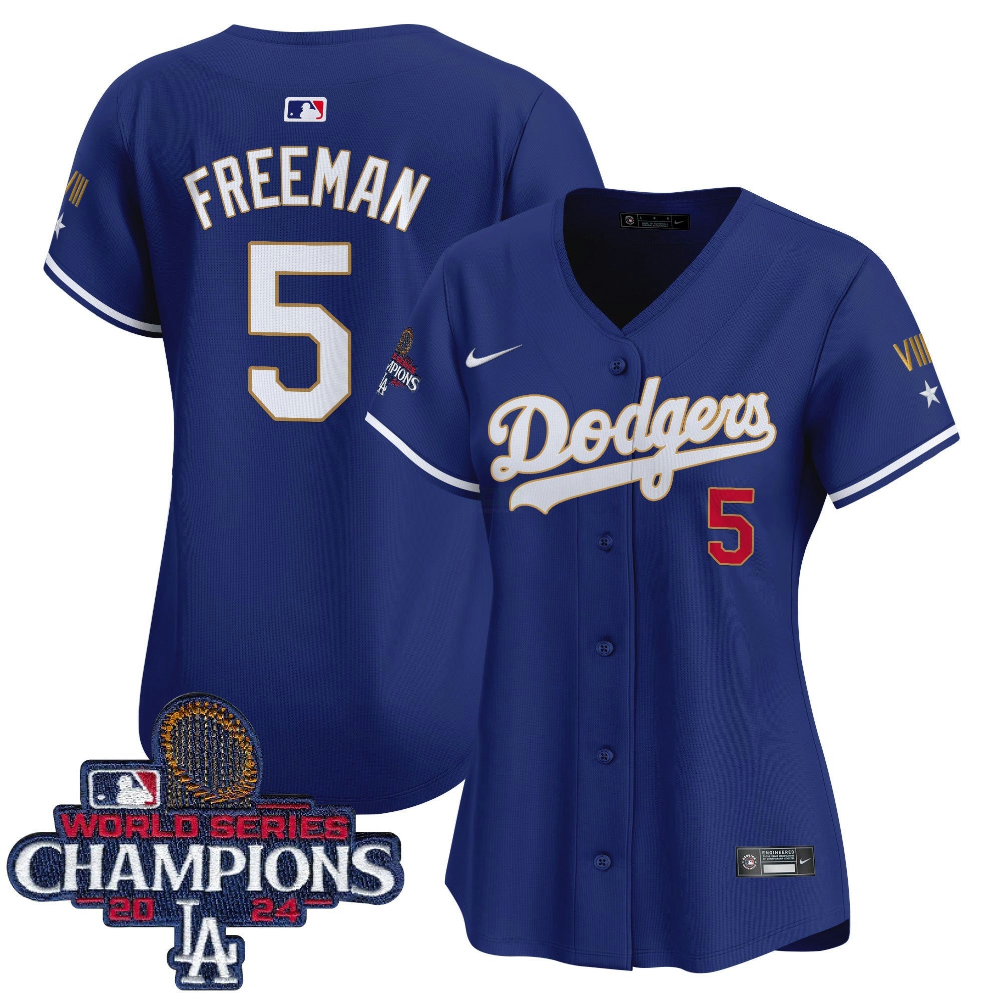 Camisa MLB Women’s 2024 World Series Champions Dourada Trim Vapor Premier Limited Jersey