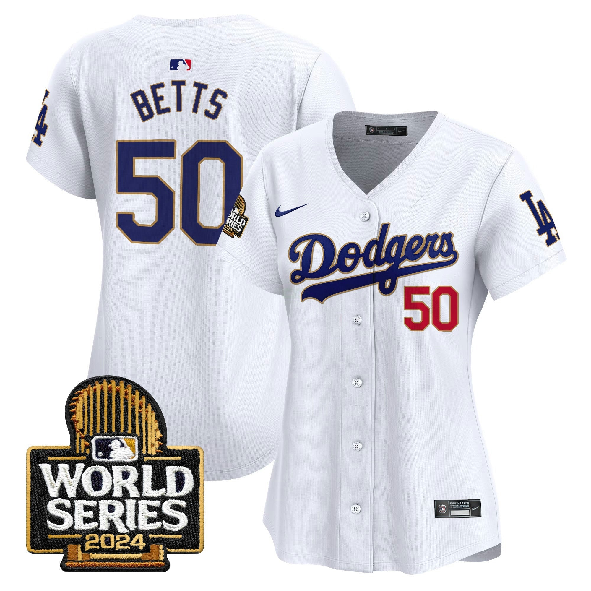 Camisa MLB Women’s 2024 World Series Dourada Trim Vapor Premier Limited Jersey