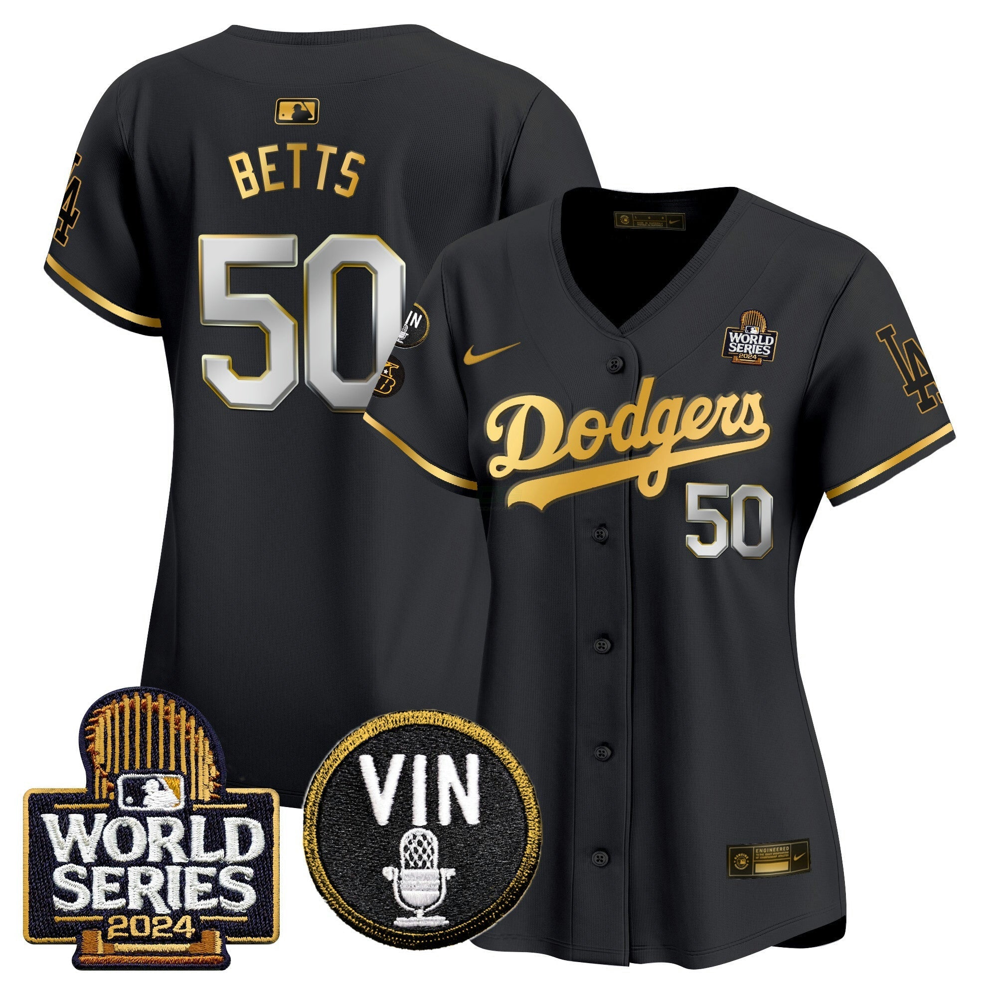 Camisa MLB Women’s 2024 World Series Dourada Trim Vapor Premier Limited Jersey V2