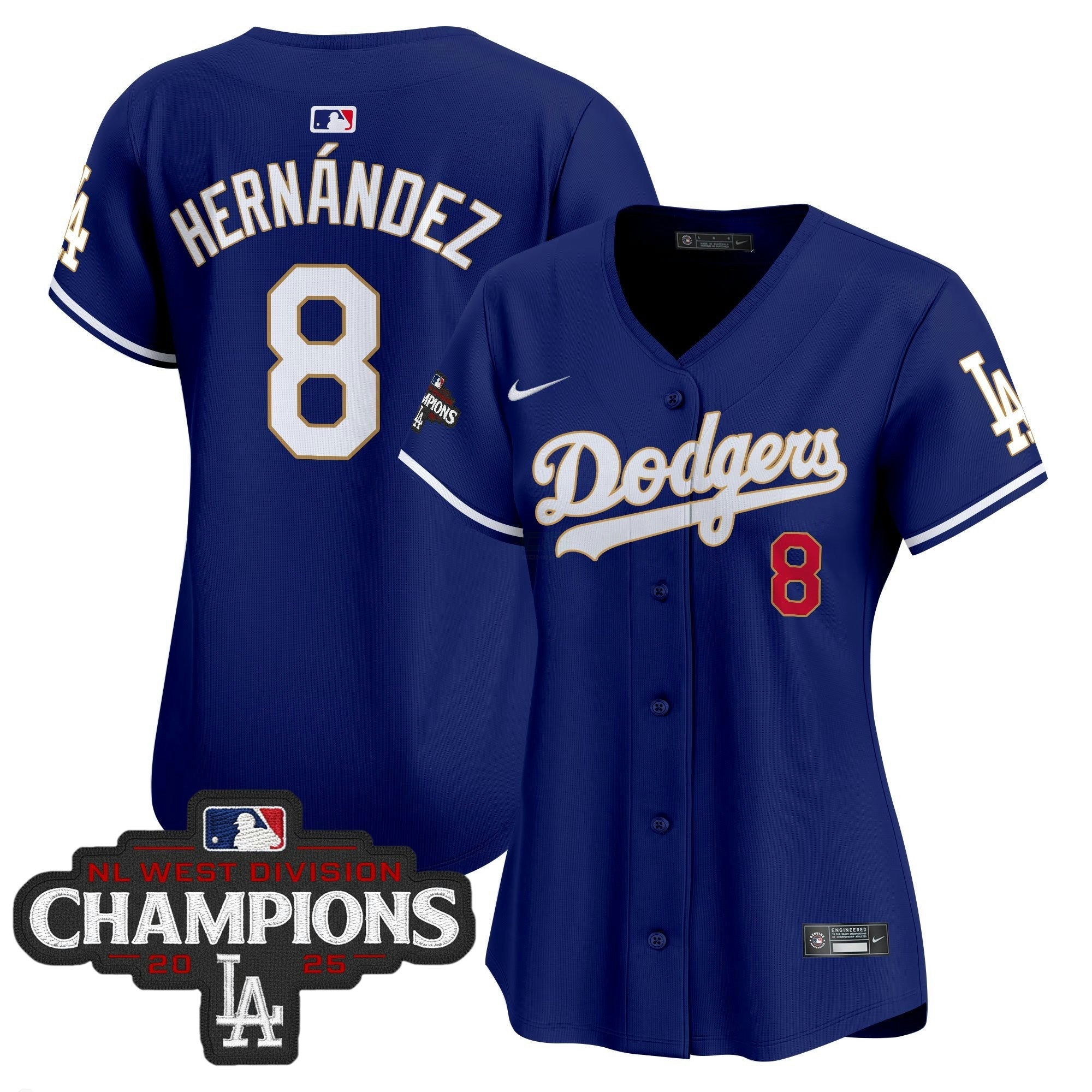 Camisa MLB Women’s 2025 NL West Division Champions Patch Dourada Trim Vapor Premier Limited Jersey
