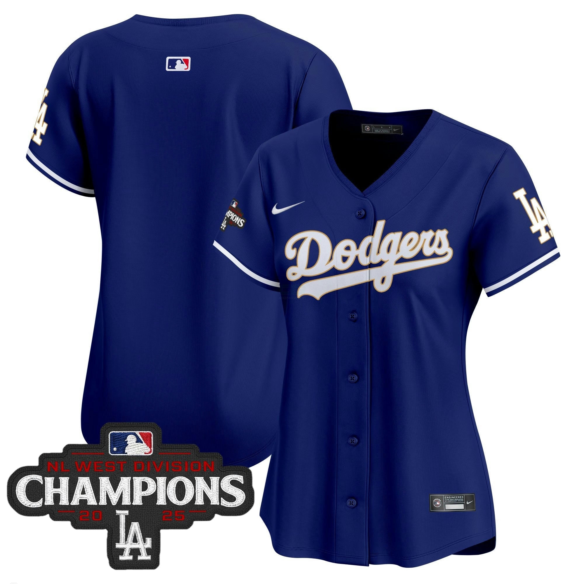 Camisa MLB Women’s 2025 NL West Division Champions Patch Dourada Trim Vapor Premier Limited Jersey