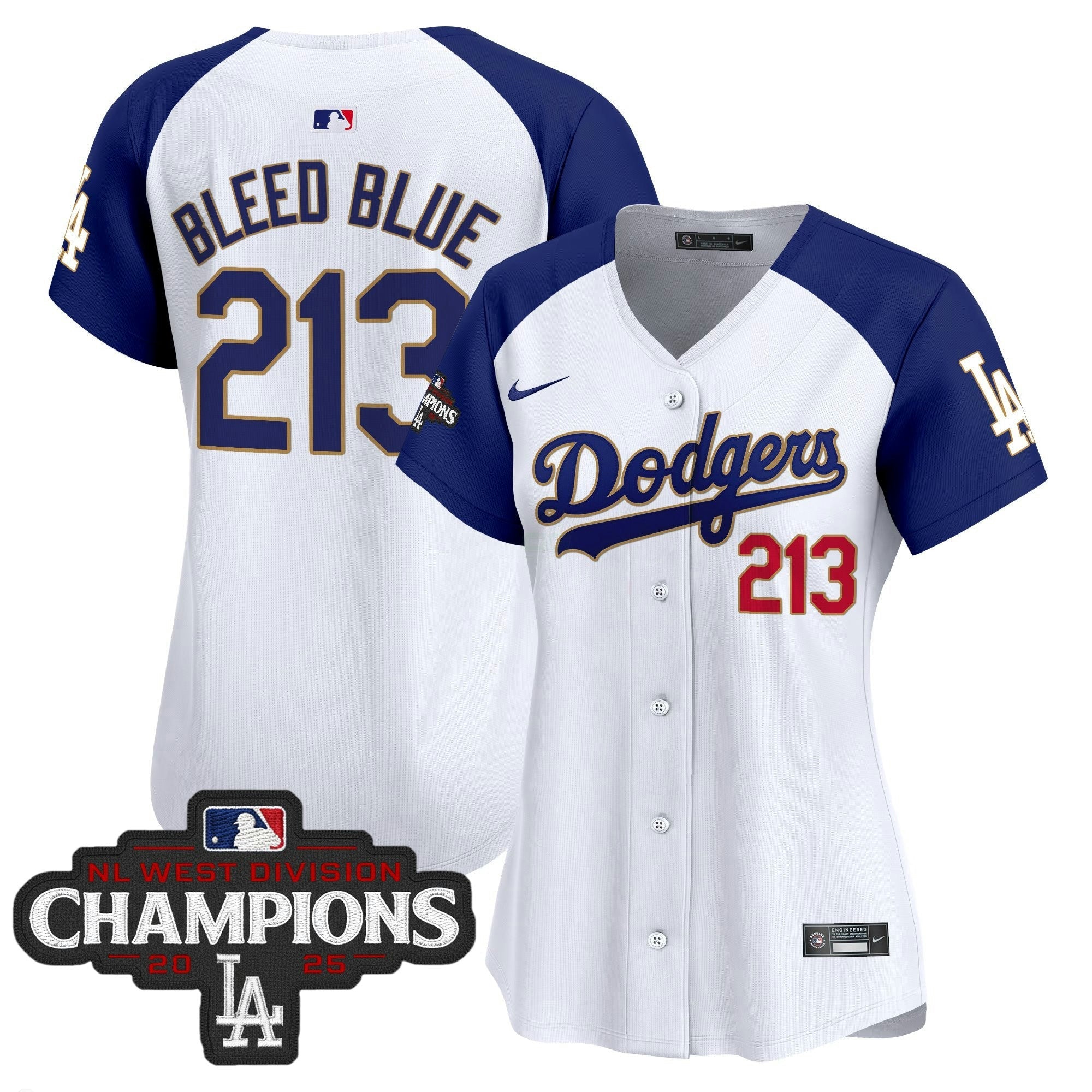 Camisa MLB Women’s 2025 NL West Division Champions Patch Dourada Trim Vapor Premier Limited Jersey