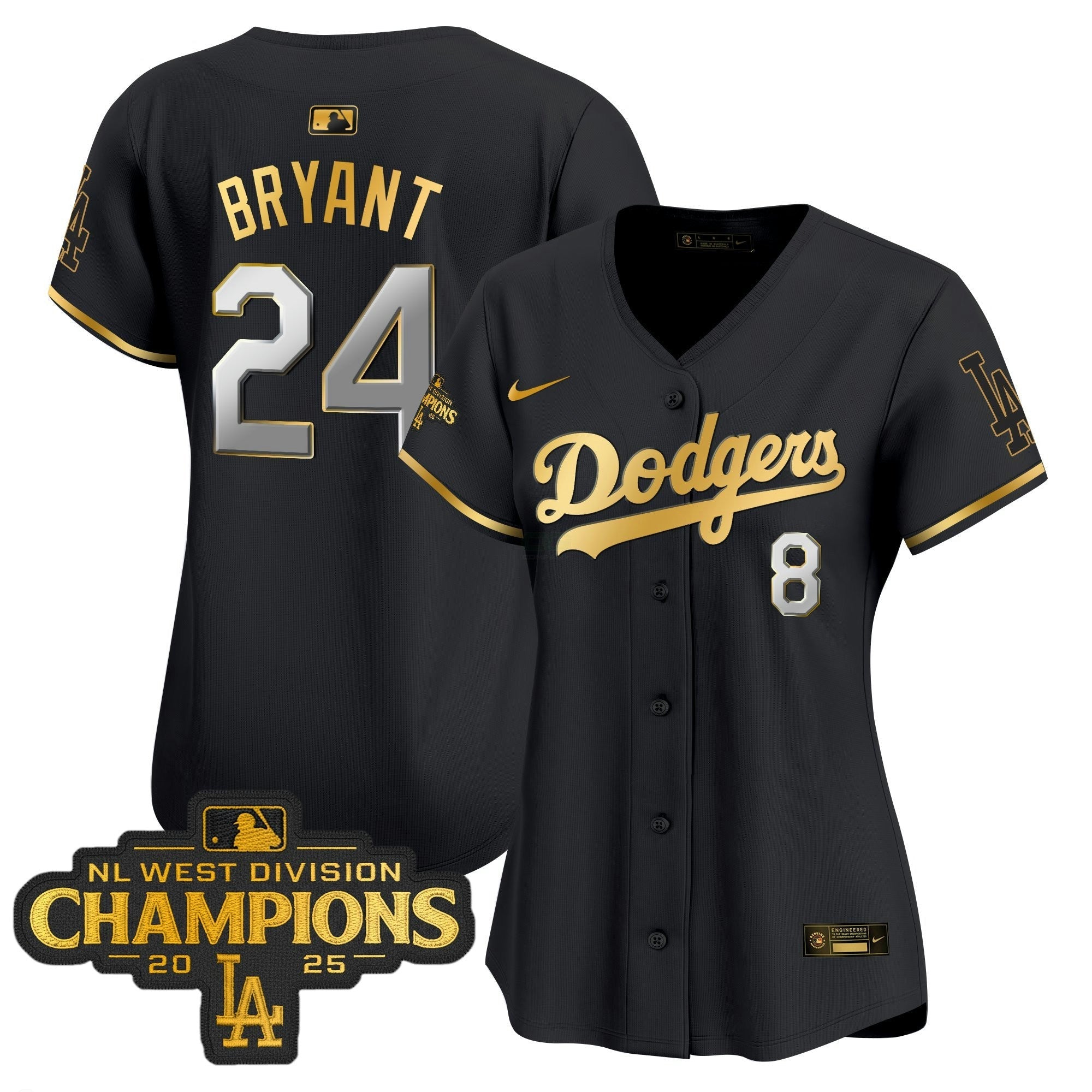 Camisa MLB Women’s 2025 NL West Division Champions Patch Dourada Trim Vapor Premier Limited Jersey