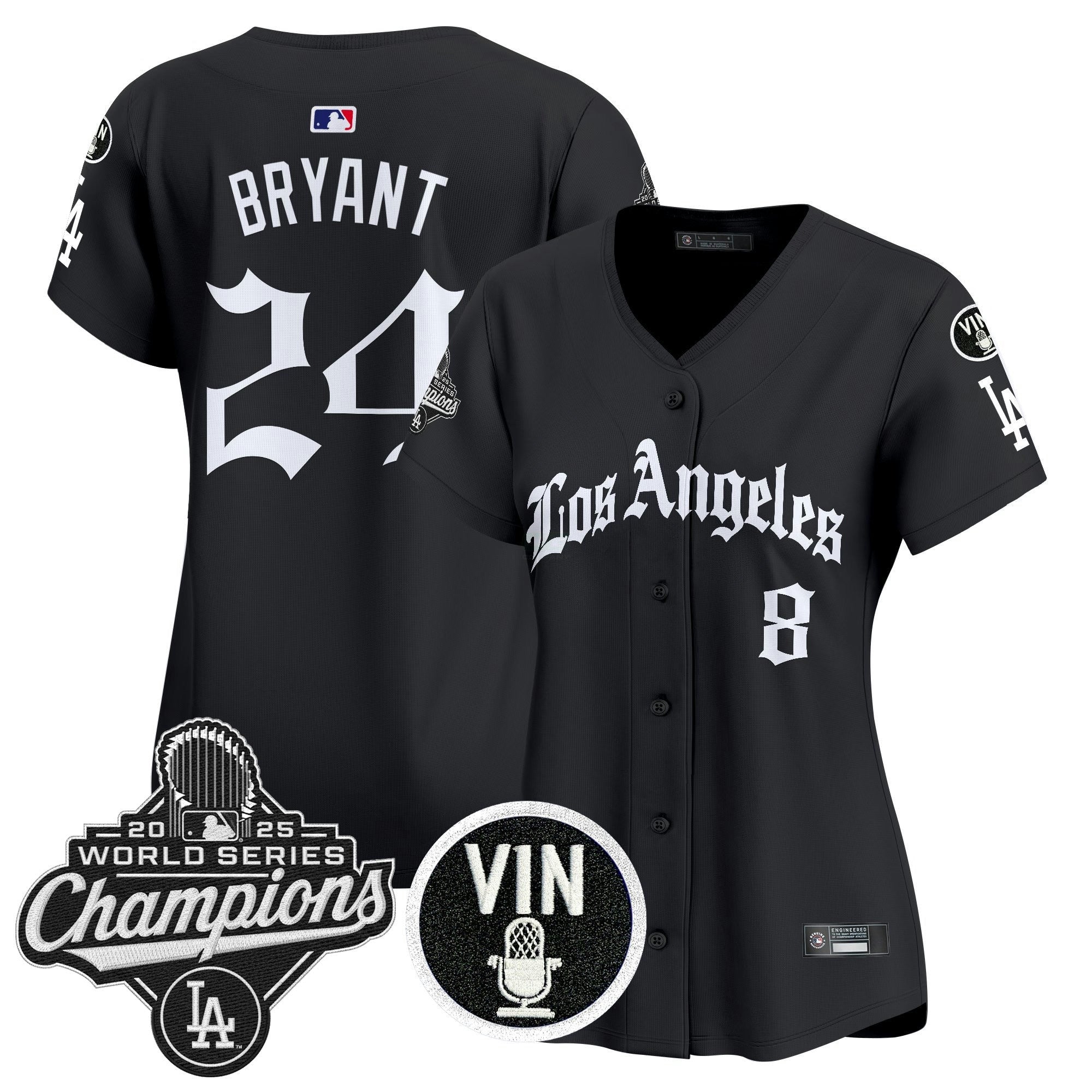 Camisa MLB Women’s 2025 World Series Champions Vapor Premier Limited Jersey – LA Gothic Edition