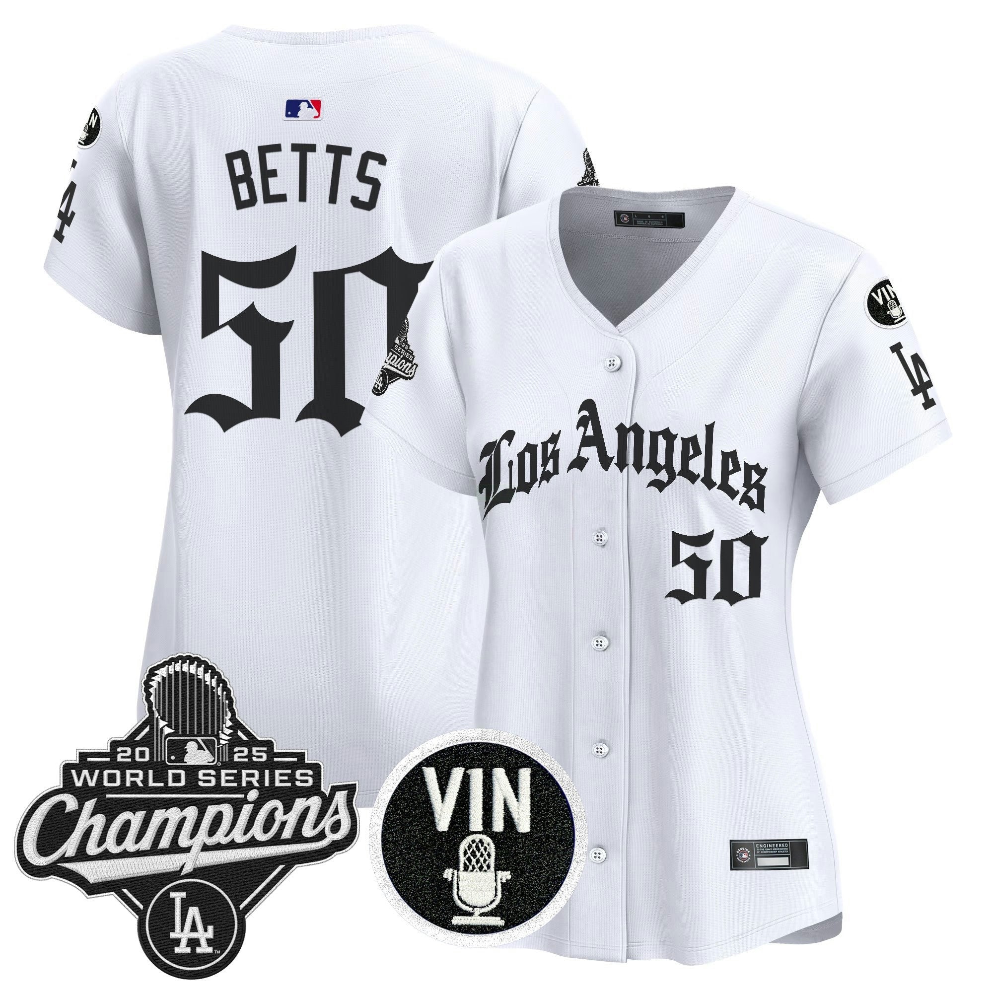 Camisa MLB Women’s 2025 World Series Champions Vapor Premier Limited Jersey – LA Gothic Edition