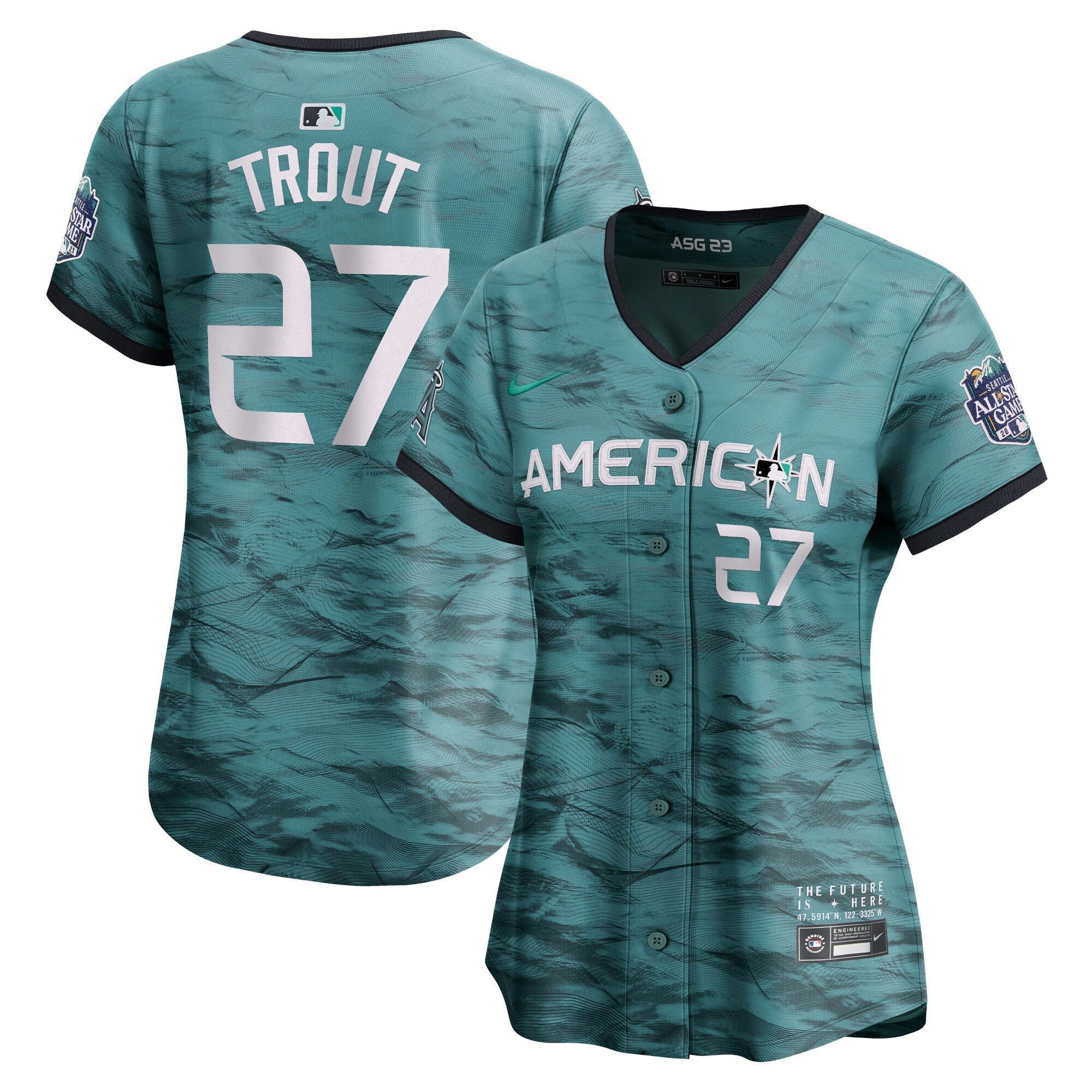 Camisa MLB Women’s American League 2023 All-Star Game Azul-petróleo Jersey - Azul Royal